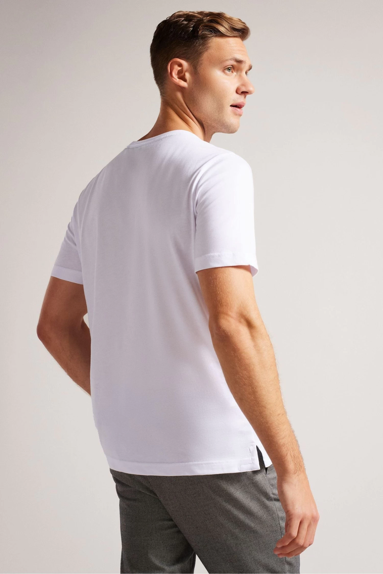 Ted Baker Rewild Short Sleeve Regular Printed White T-Shirt - Image 2