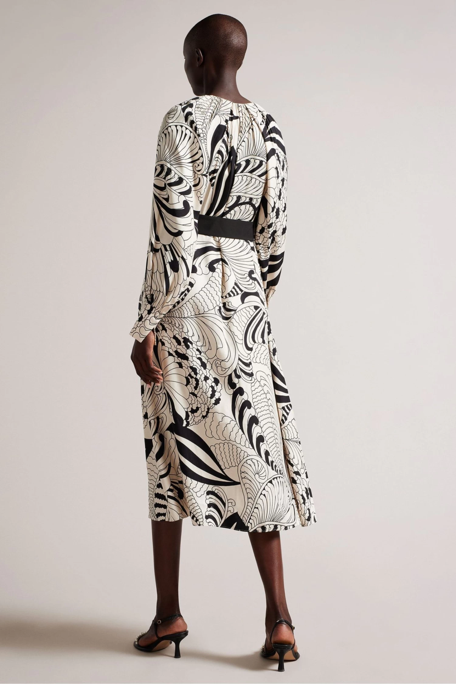 Ted Baker Emmieeh White Drape Detail Midi Dress - Image 2