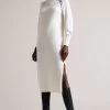 Ted Baker White Malorri Knit Midi Dress