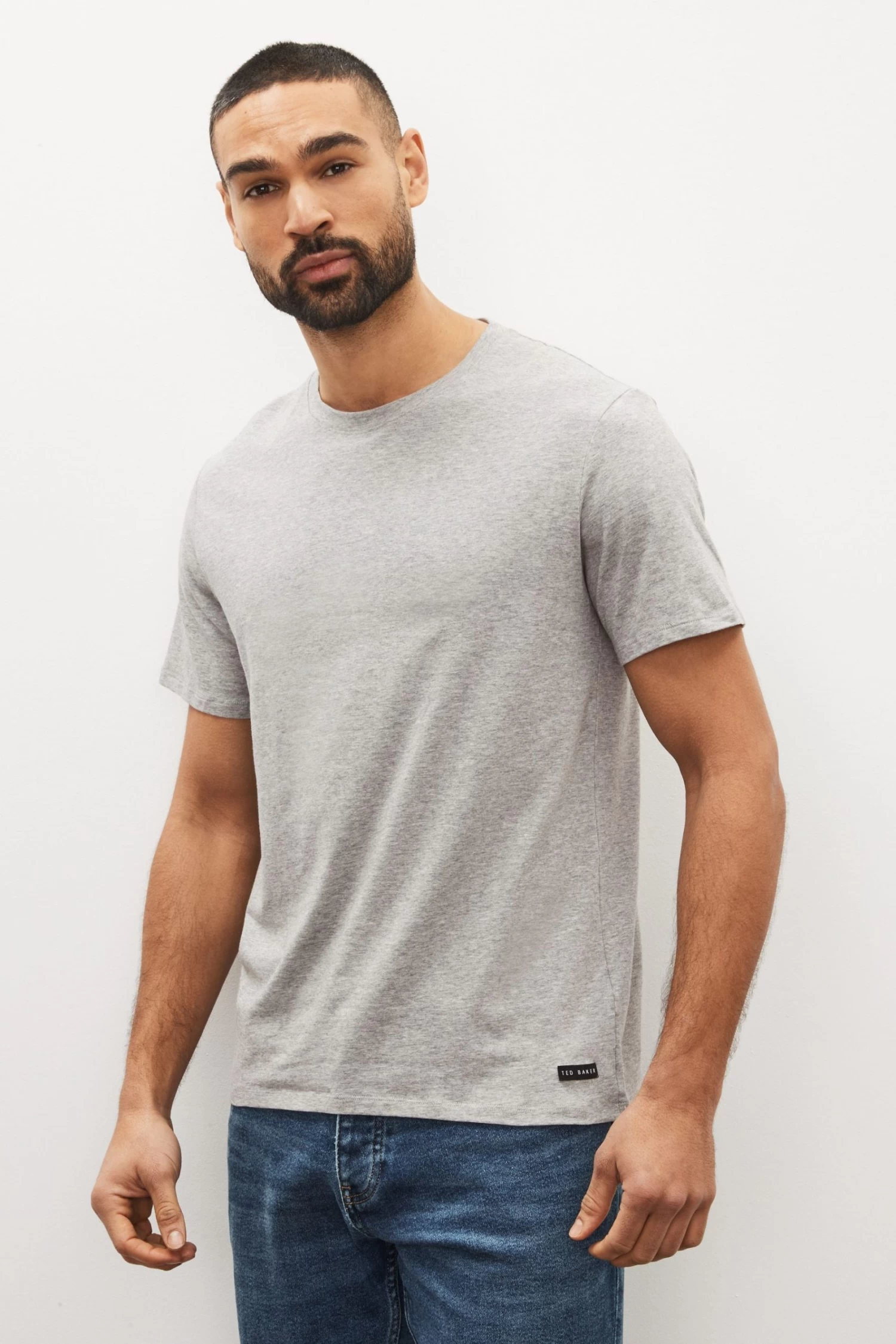Ted Baker Grey Crew Neck T-Shirts 3 Pack - Image 5