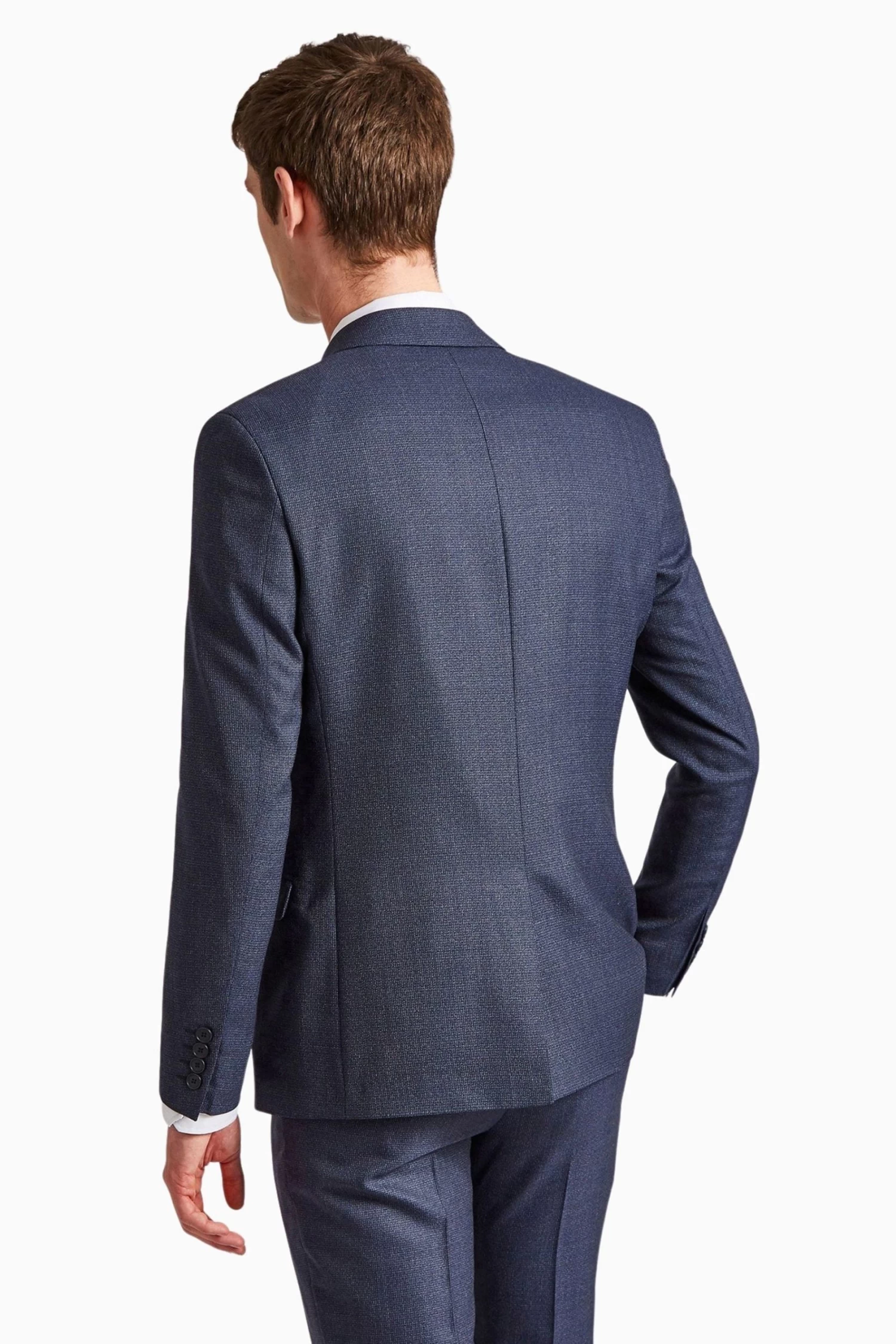 Ted Baker Tailoring Navy Blue Scratch Slim Jacket - Image 2