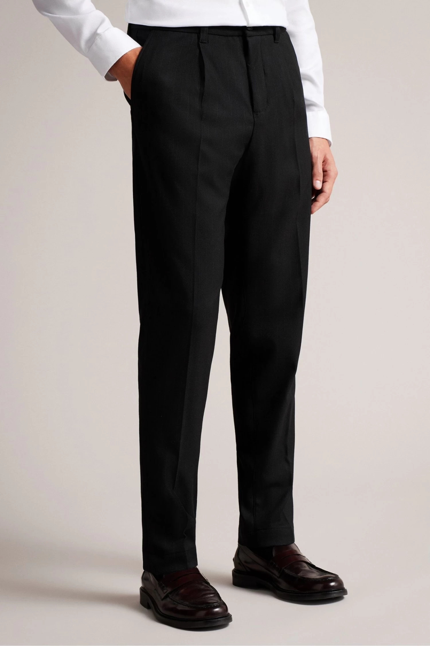 Ted Baker Gabro Black Haldan Fit Stripe Trousers - Image 2