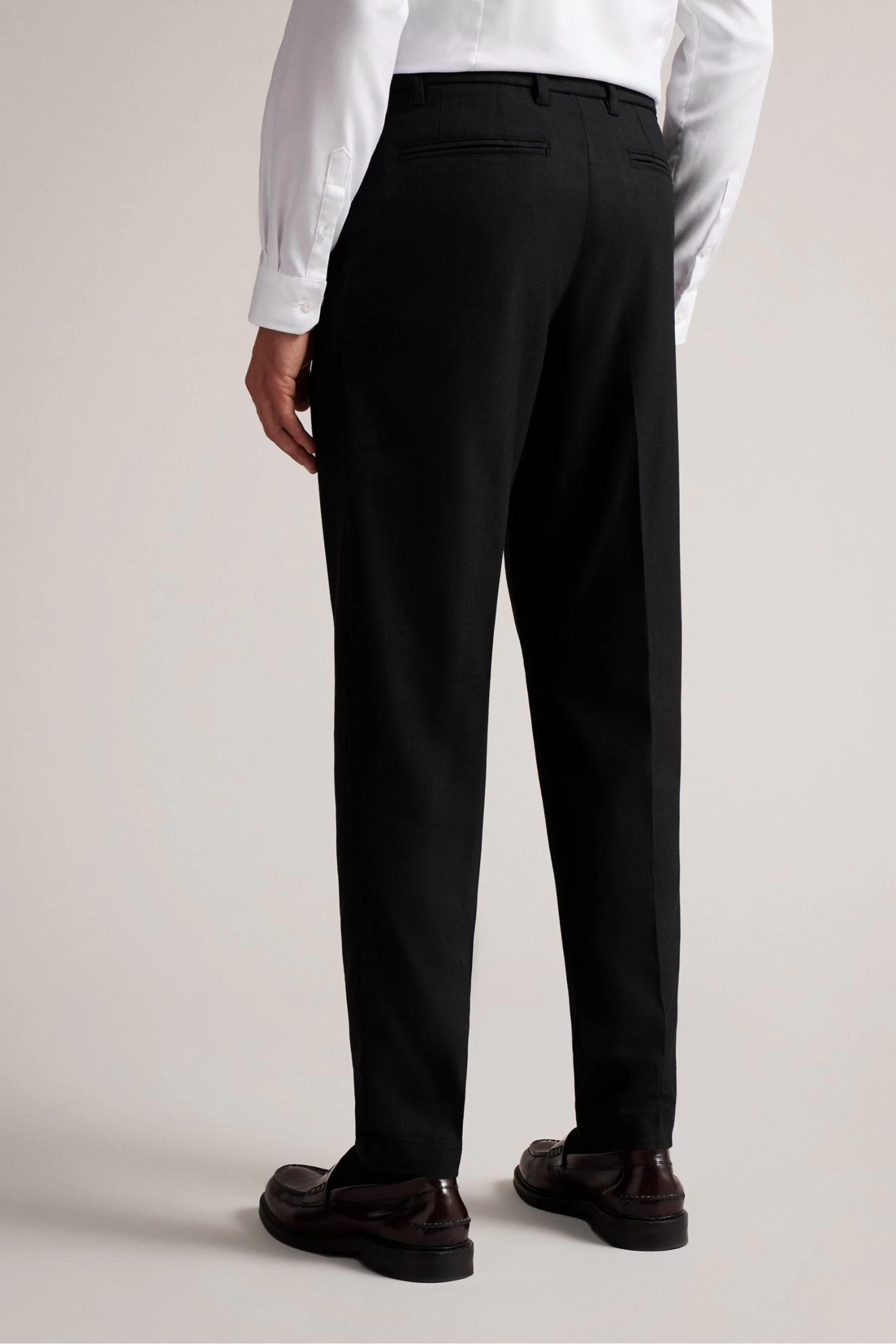 Ted Baker Gabro Black Haldan Fit Stripe Trousers - Image 3