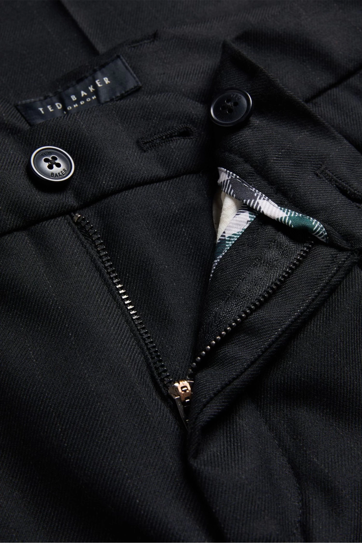 Ted Baker Gabro Black Haldan Fit Stripe Trousers - Image 5