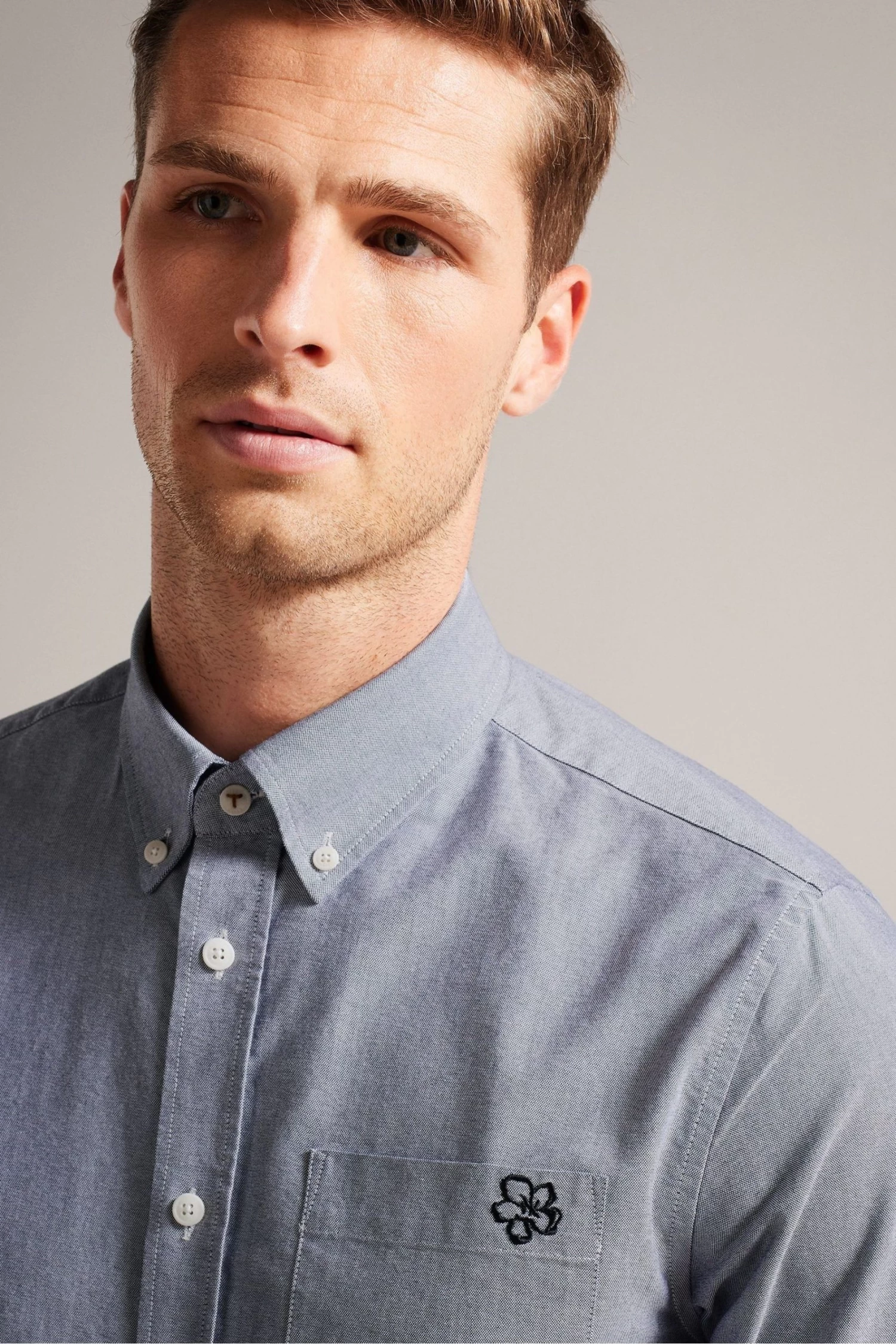 Ted Baker Paplet Black Long Sleeved Oxford Shirt - Image 4