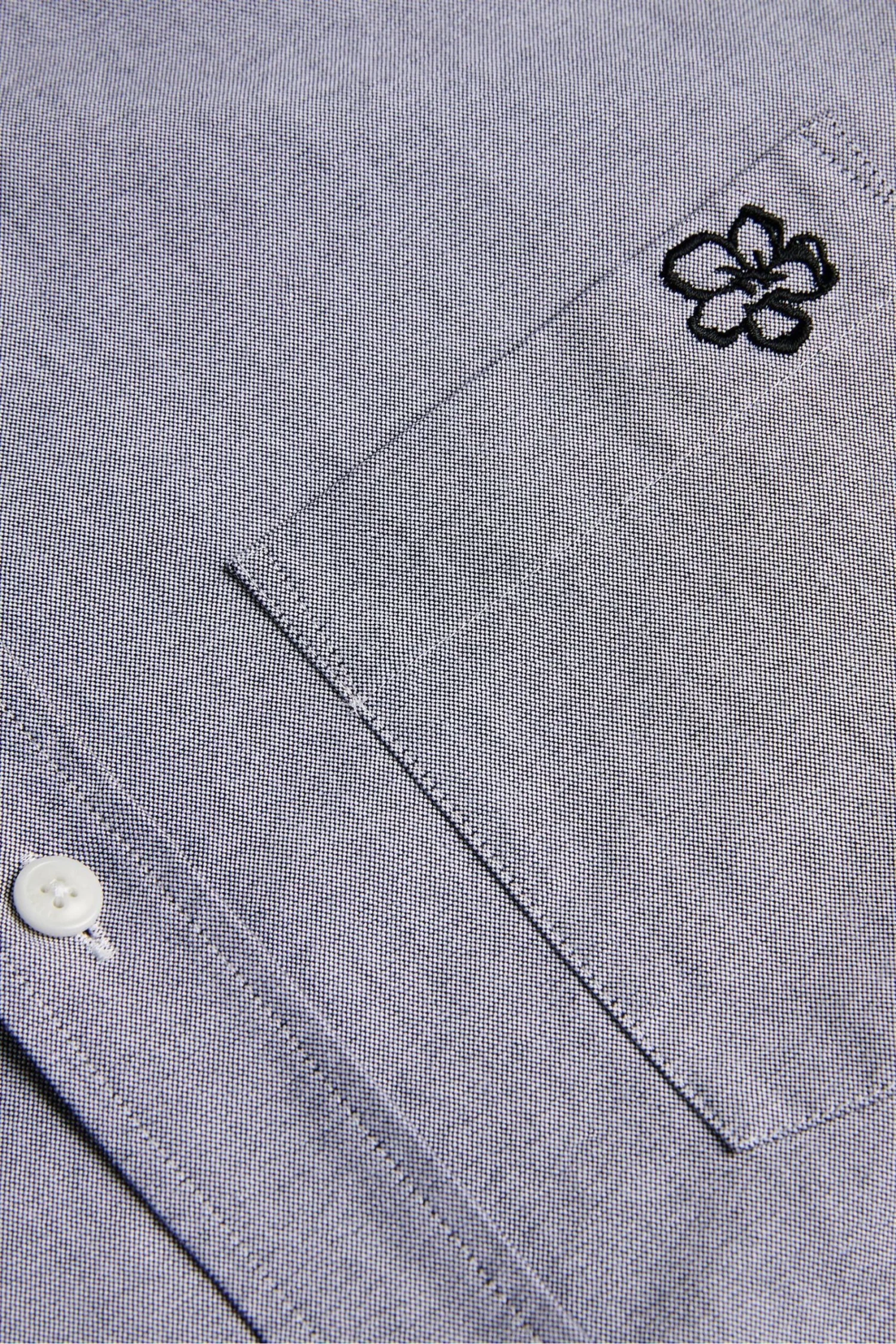 Ted Baker Paplet Black Long Sleeved Oxford Shirt - Image 7