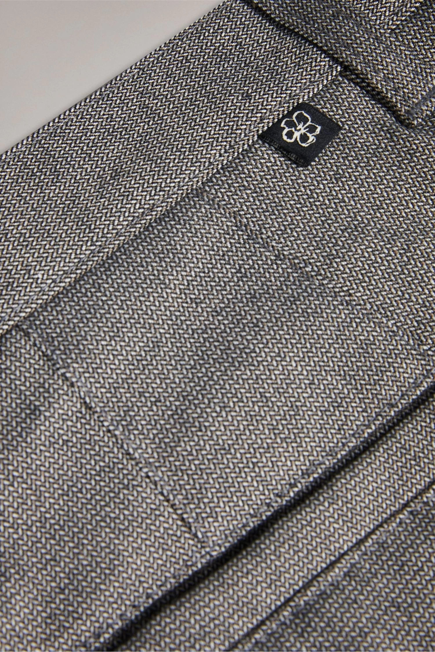 Ted Baker Grey Baren Irvine Fit Textured Trousers - Image 4