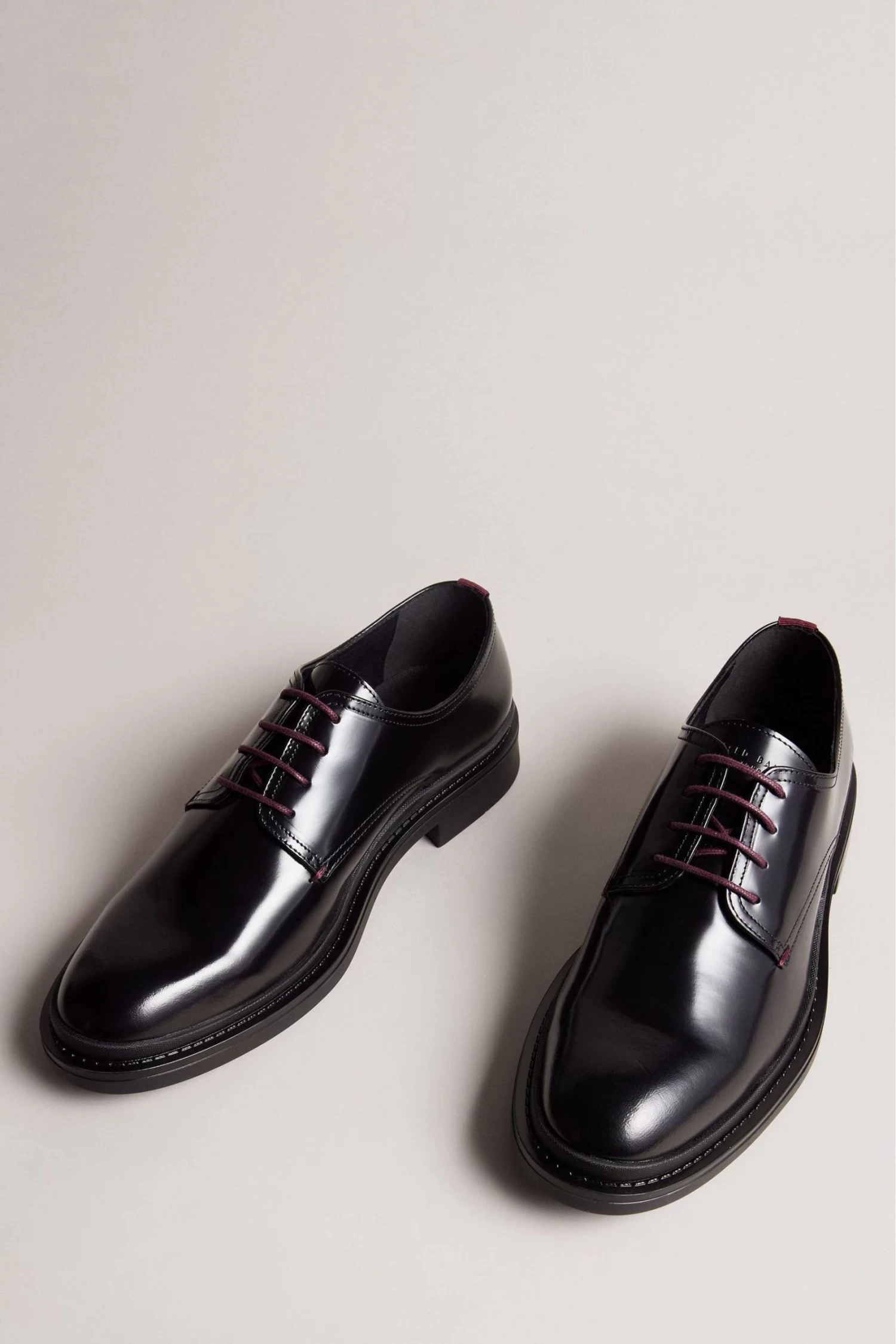 Ted Baker Burnett Black Leather Derby Shoes - Image 3