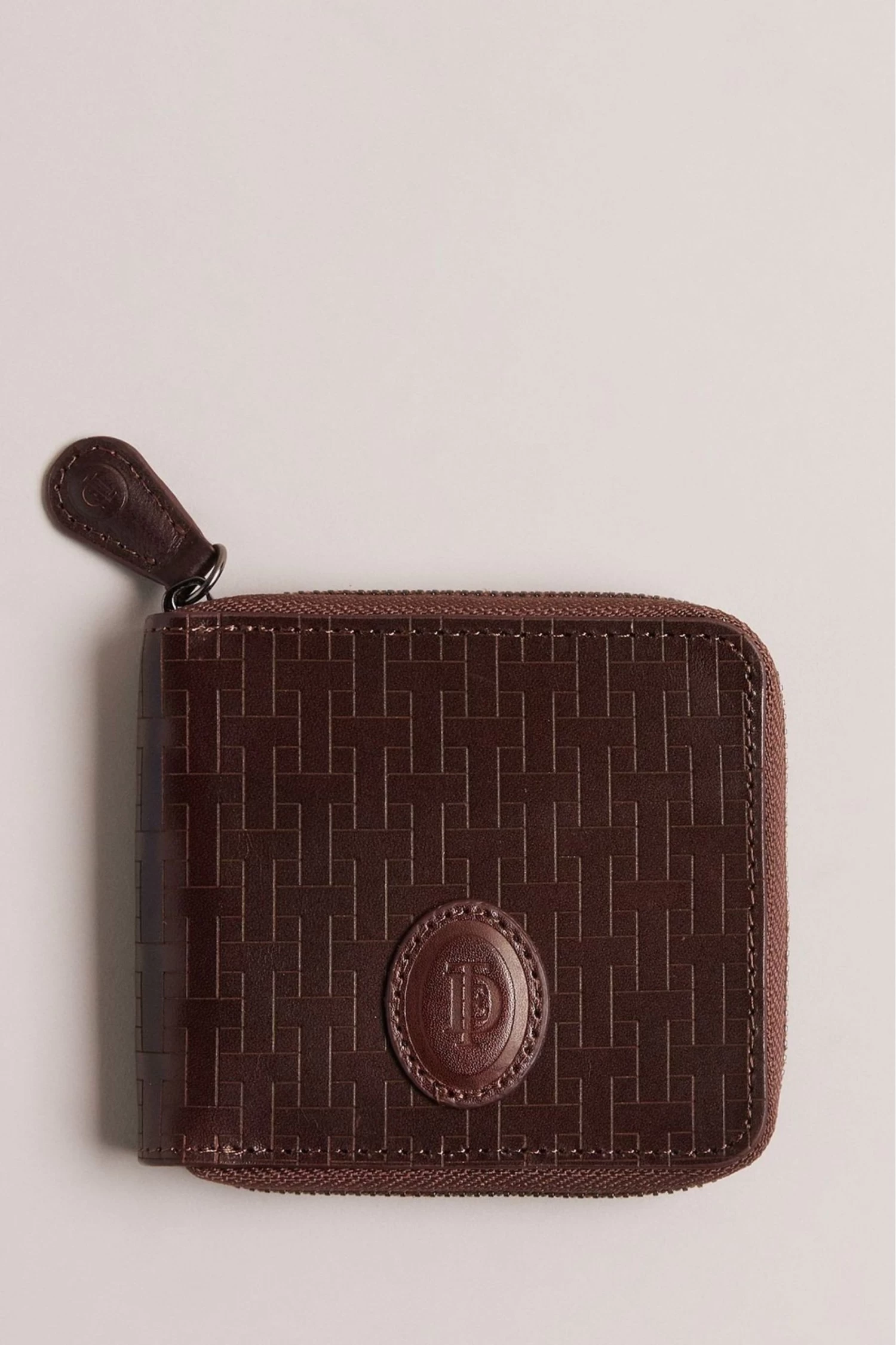 Ted Baker Brown Tobiat T Monogram Zip Around Wallet