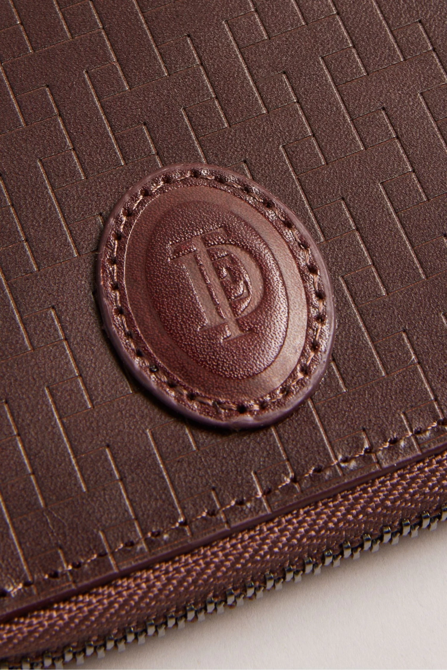 Ted Baker Brown Tobiat T Monogram Zip Around Wallet - Image 4