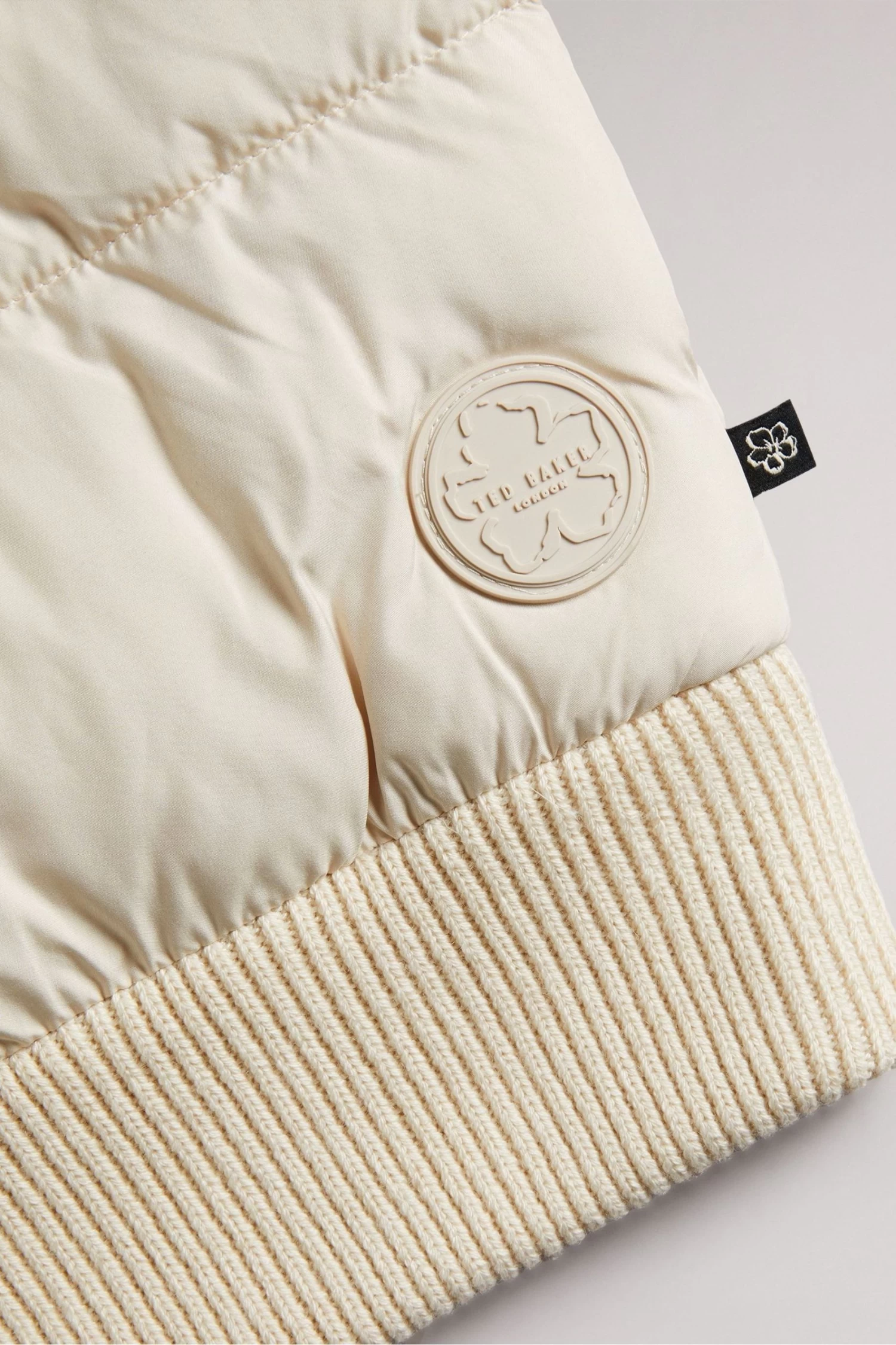 Ted Baker Spores Natural Long Sleeve Regular Wadded Zip Through Jacket - Image 4