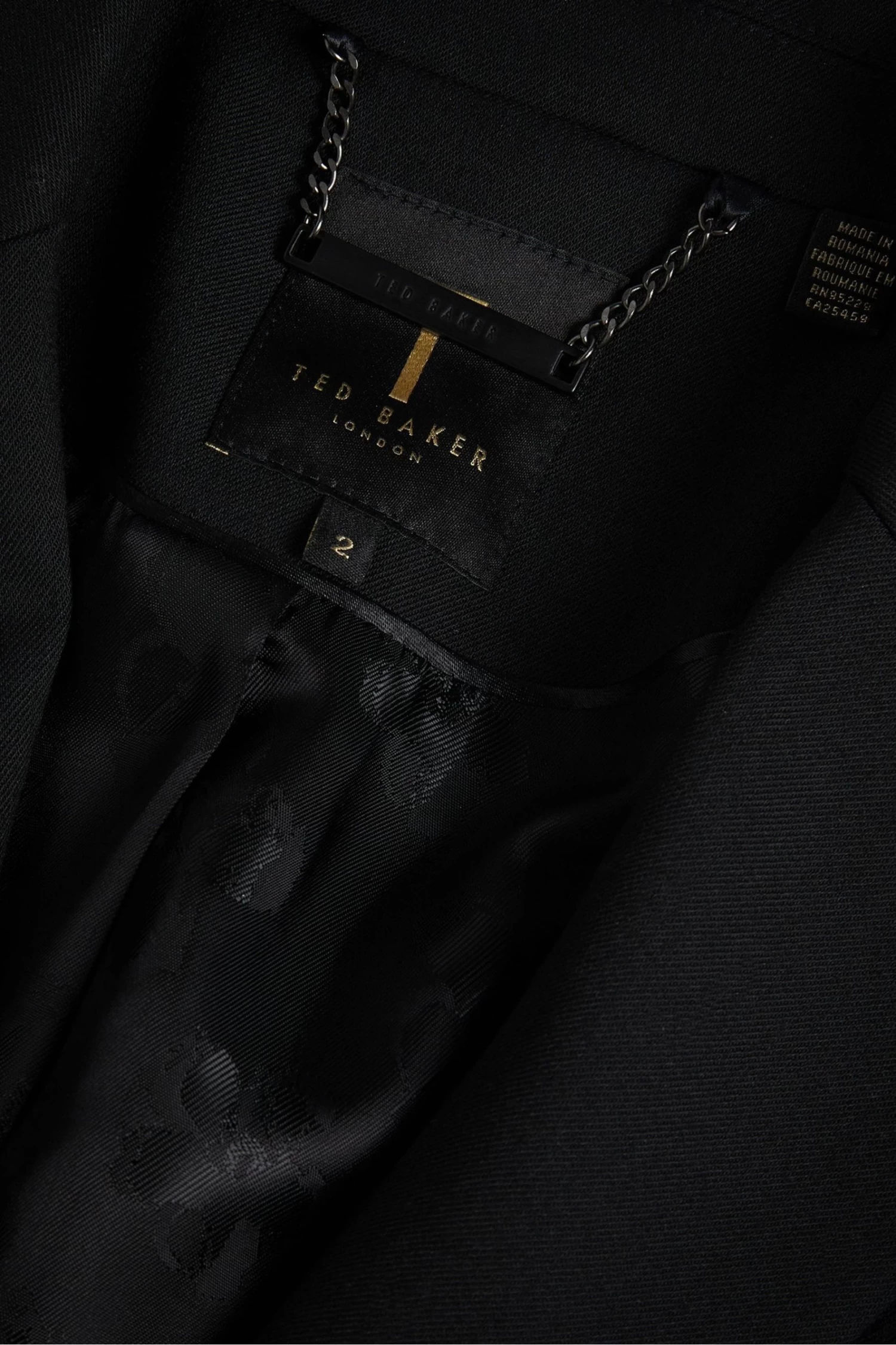 Ted Baker Fritta Black Longline Single Breasted Blazer - Image 6