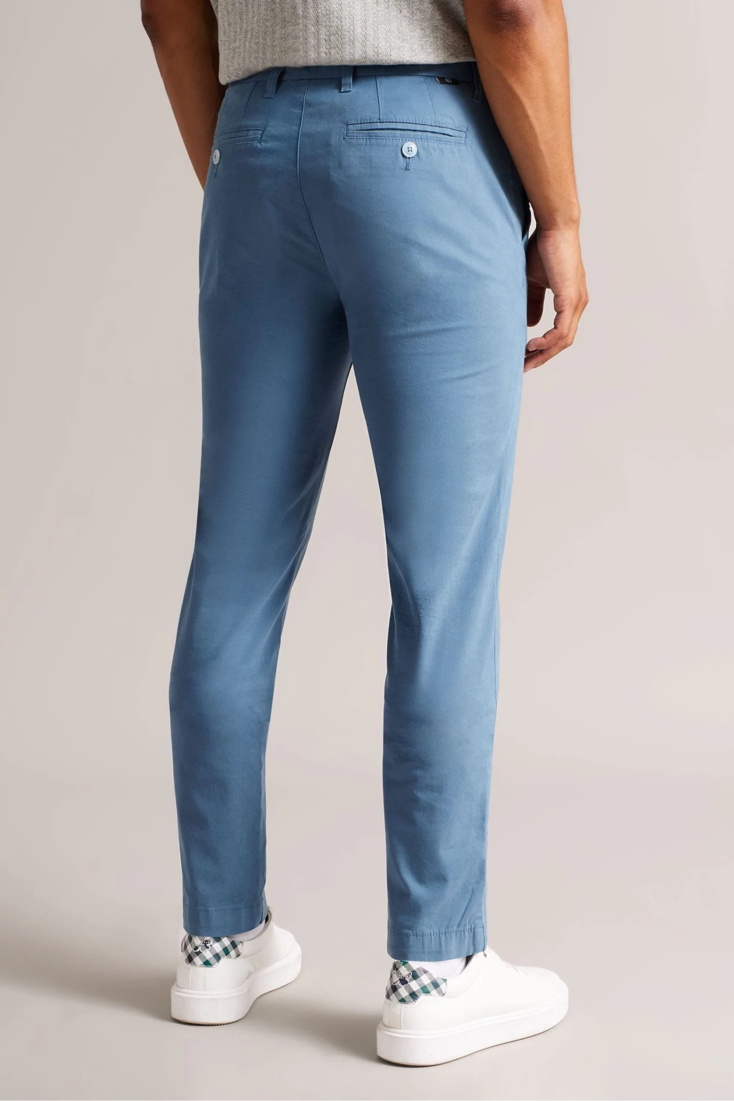 Ted Baker Sky Blue Genay Irvine Slim Fit Smart Trousers - Image 2