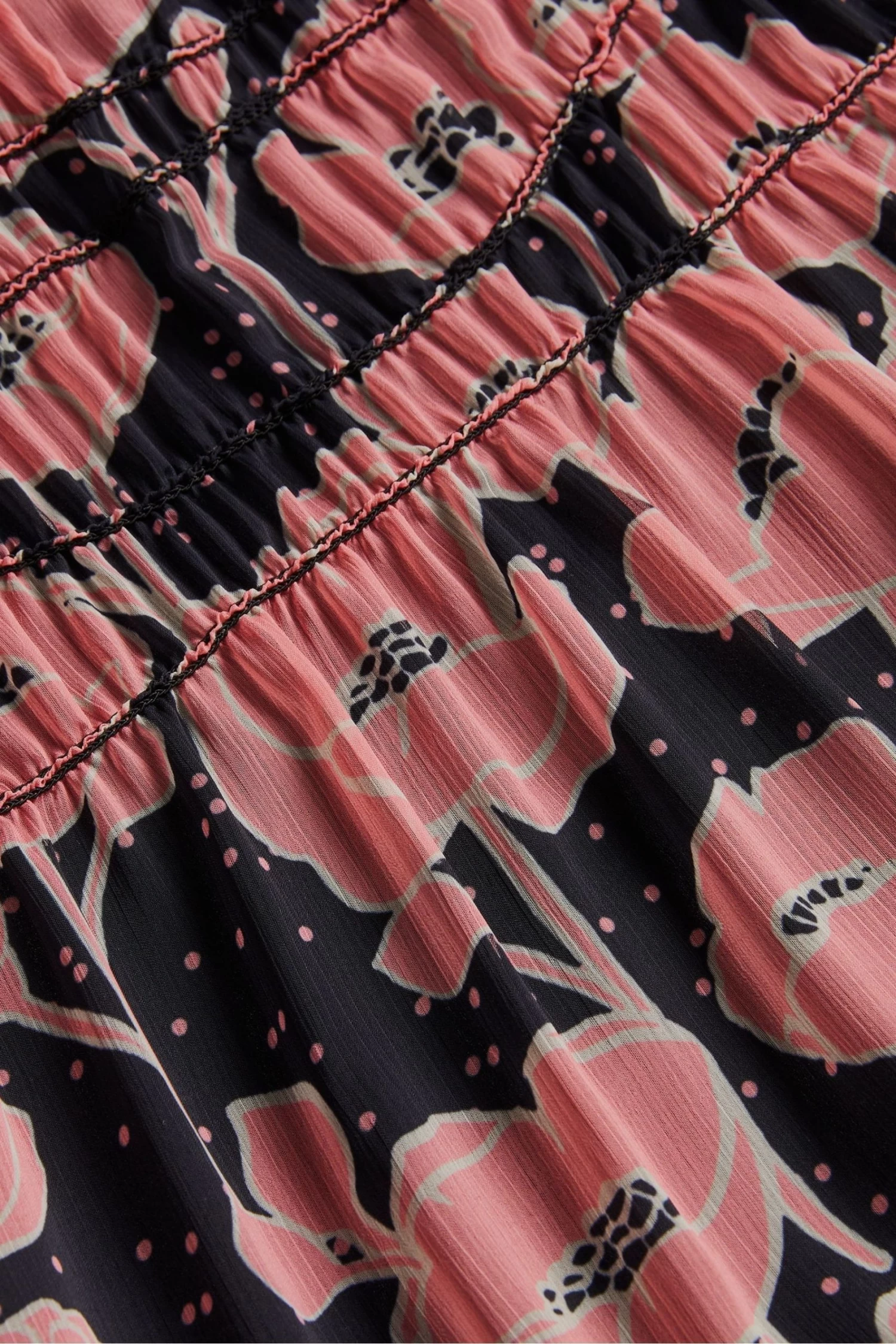 Ted Baker Allesaa Micro Ruffle Tiered Black Midaxi Skirt - Image 4