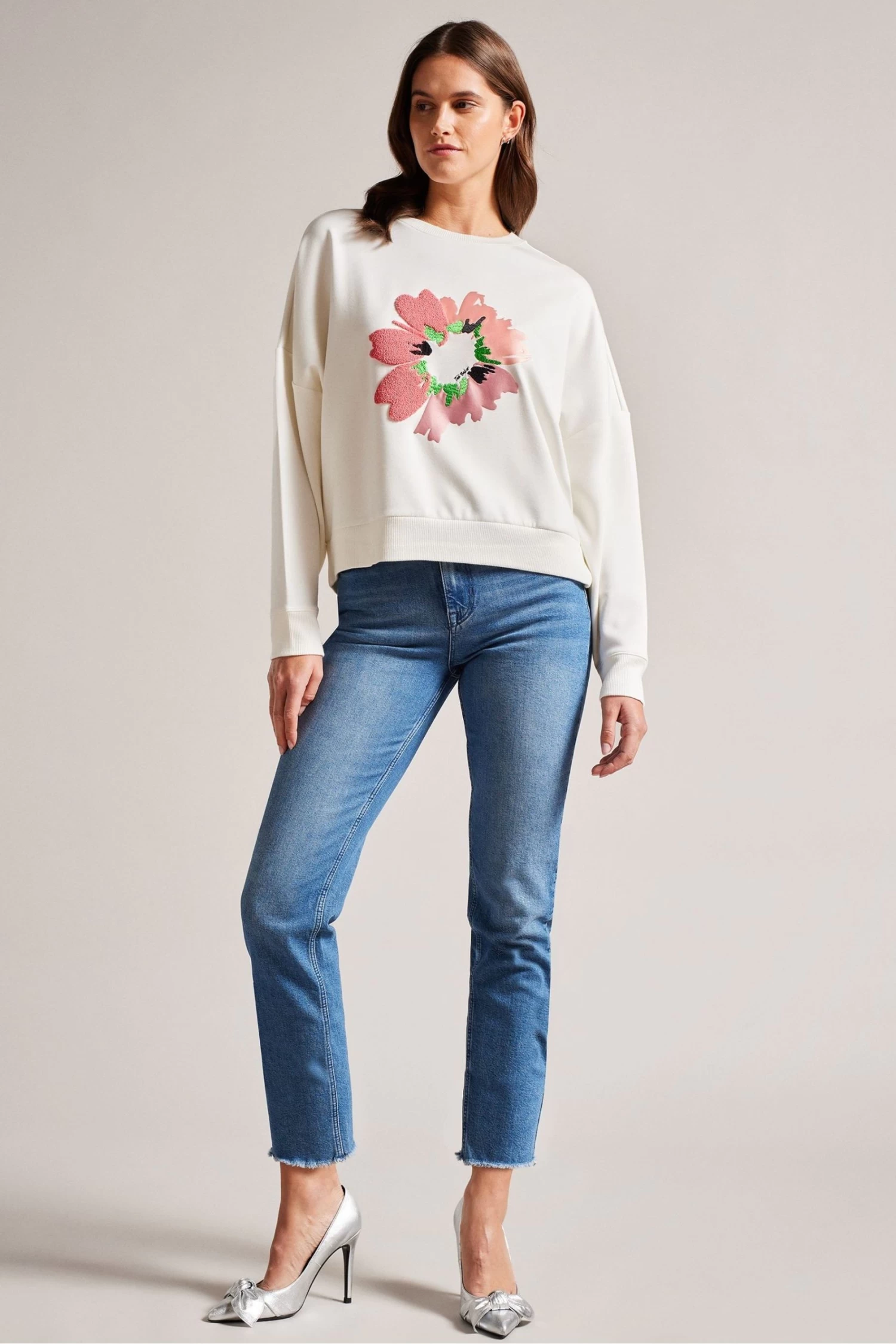 Ted Baker Marene Printed White Sweatshirt - Image 3