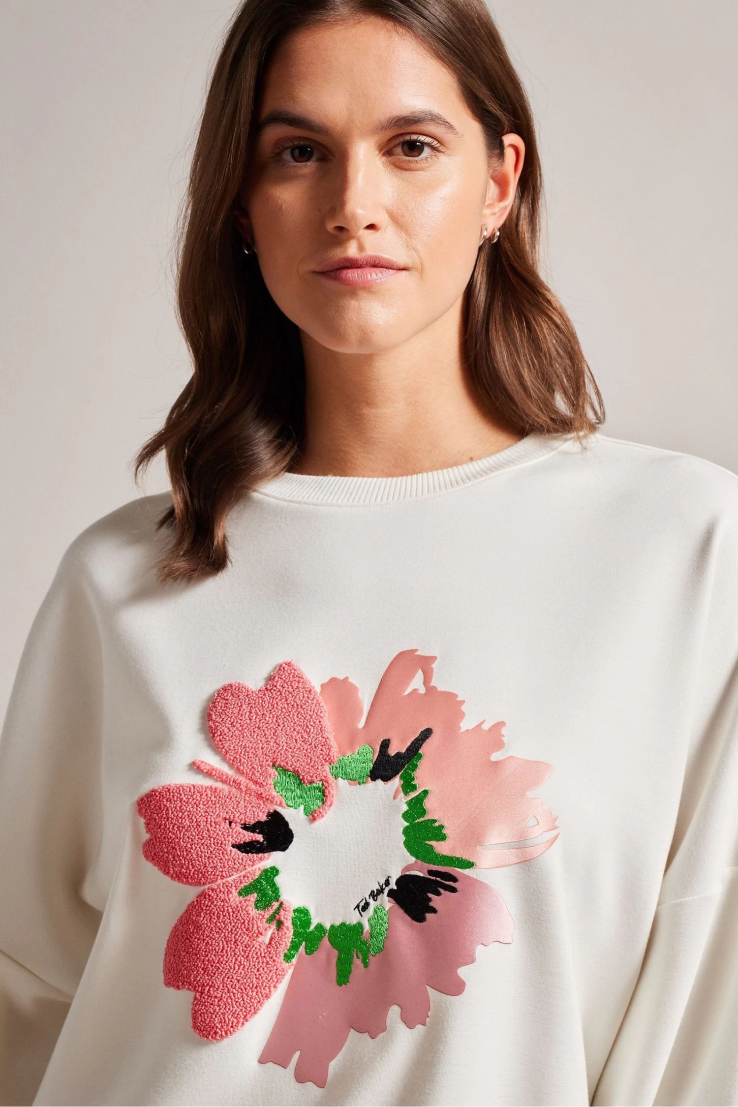 Ted Baker Marene Printed White Sweatshirt - Image 4