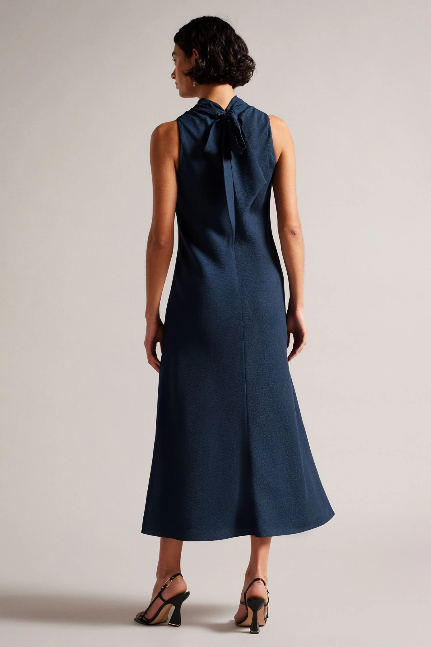 Ted Baker Blue Eleanar Cowl Neck Sleeveless Midi Slip Dress - Image 2