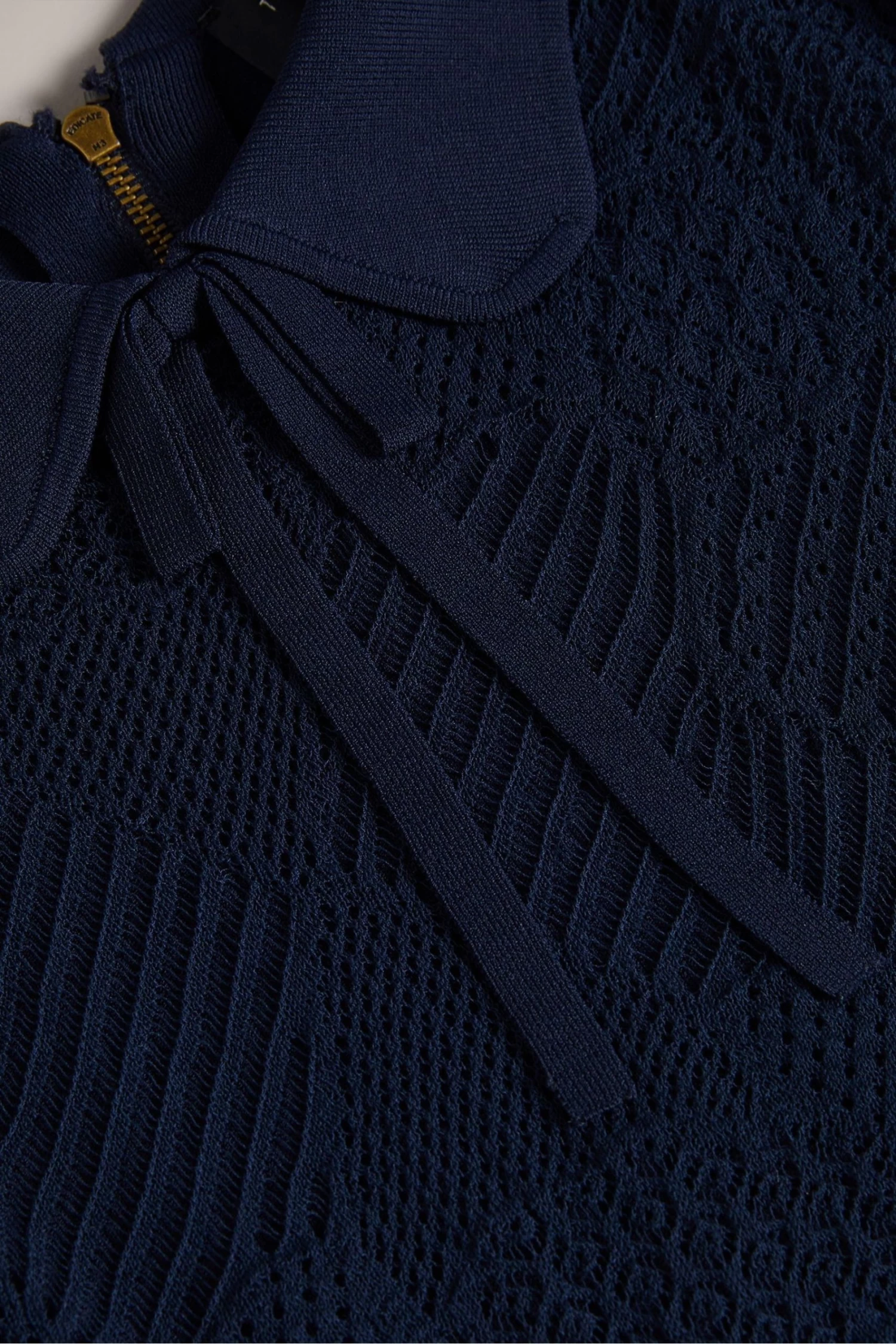 Ted Baker Blue Hillder Delicate Pointelle Knit Dress - Image 5