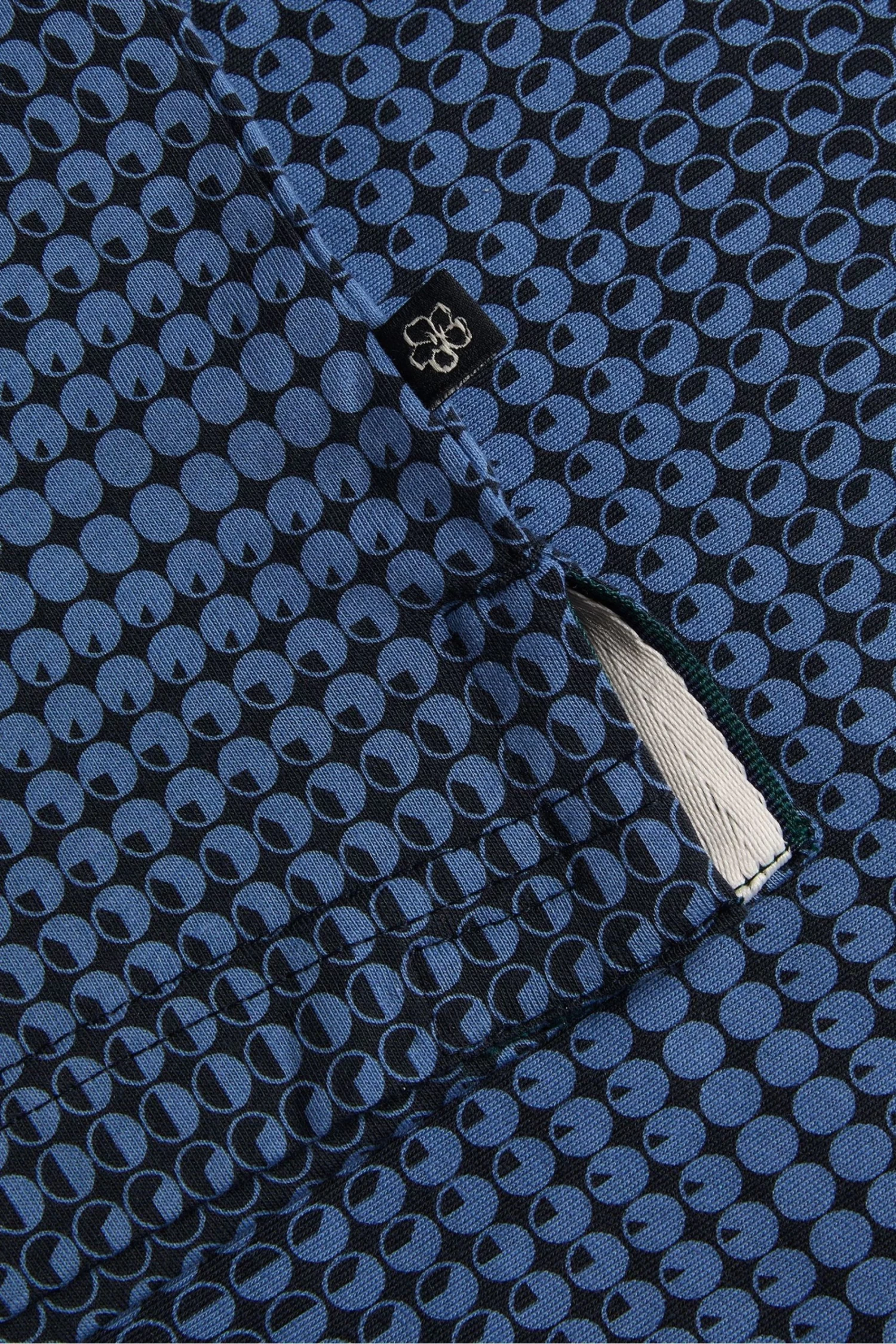 Ted Baker Ronete Blue Short Sleeved Regular Fit Geo T-Shirt - Image 5