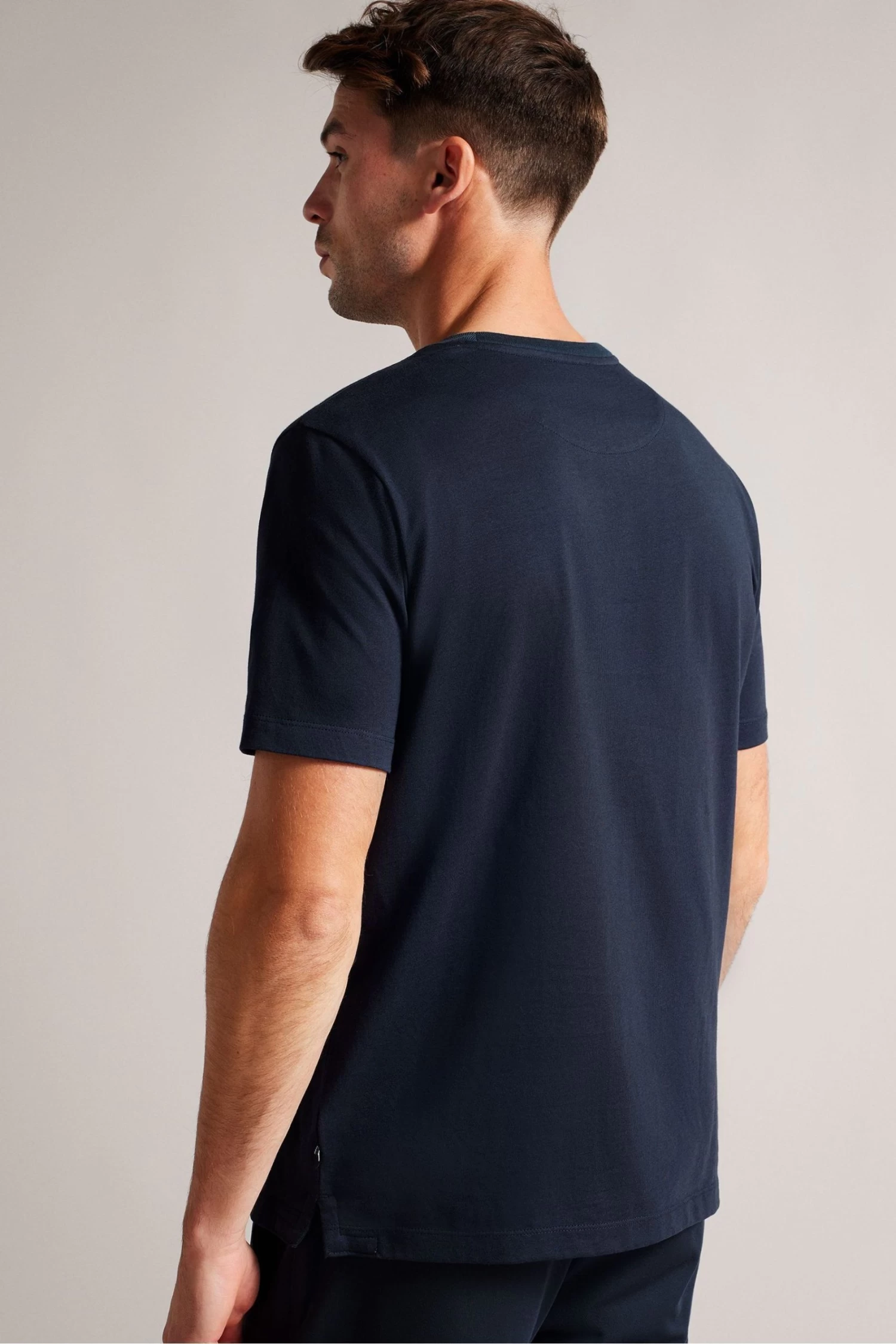 Ted Baker Kenedy Blue Short Sleeved Regular Fit Branded T-Shirt - Image 2