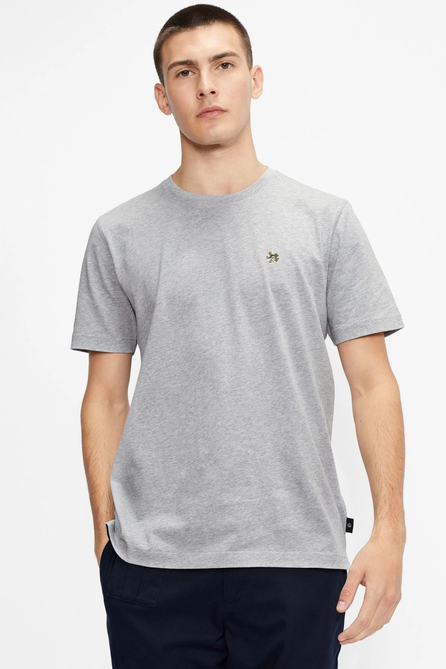 Ted Baker Grey Oxford Short Sleeve T-Shirt