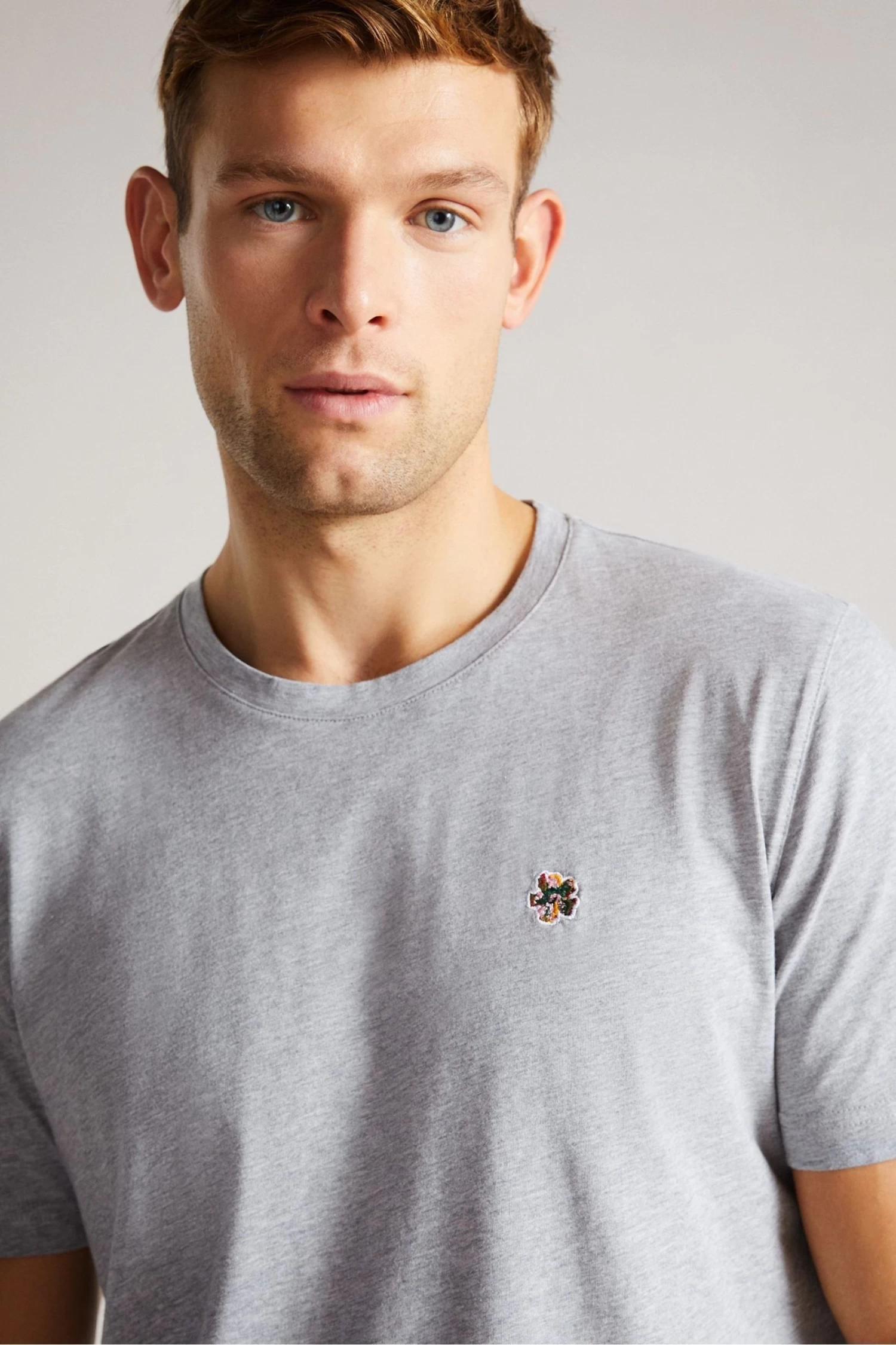 Ted Baker Grey Oxford Short Sleeve T-Shirt - Image 4
