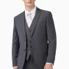 Ted Baker Grey Prem Charcoal Panama Slim Suit: Jacket