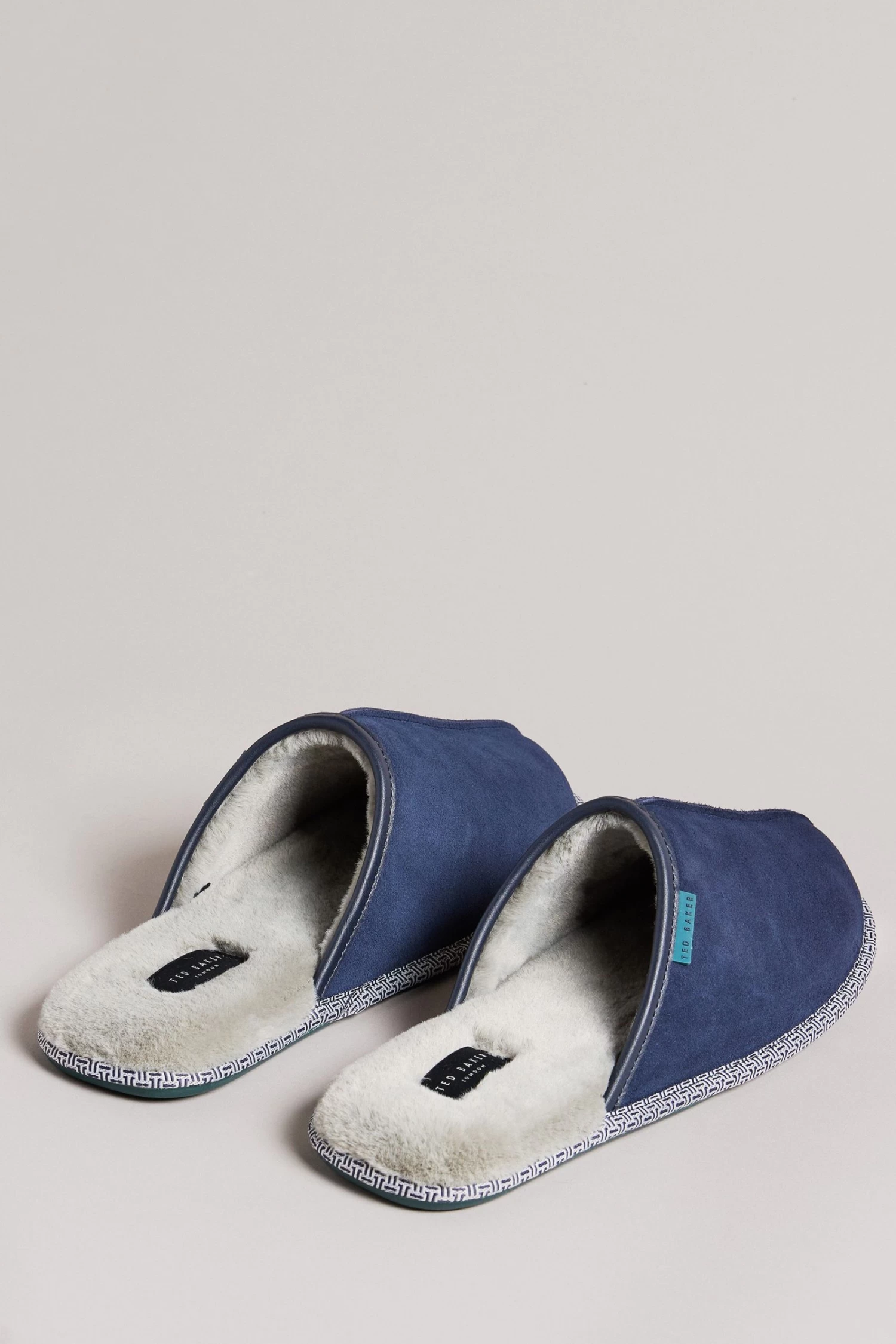 Ted Baker Blue Petterr Suede Mule Slippers - Image 3