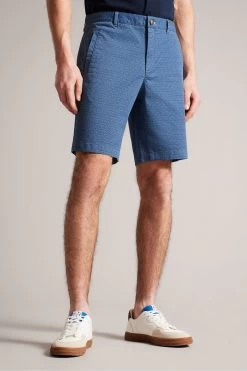 Ted Baker Blue Gomer Regular Fit Printed Shorts