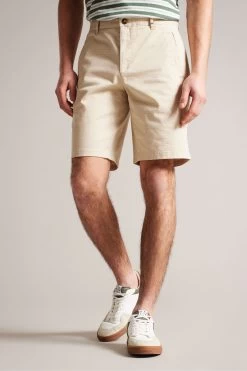 Ted Baker Natural Gomer Regular Fit Printed Shorts