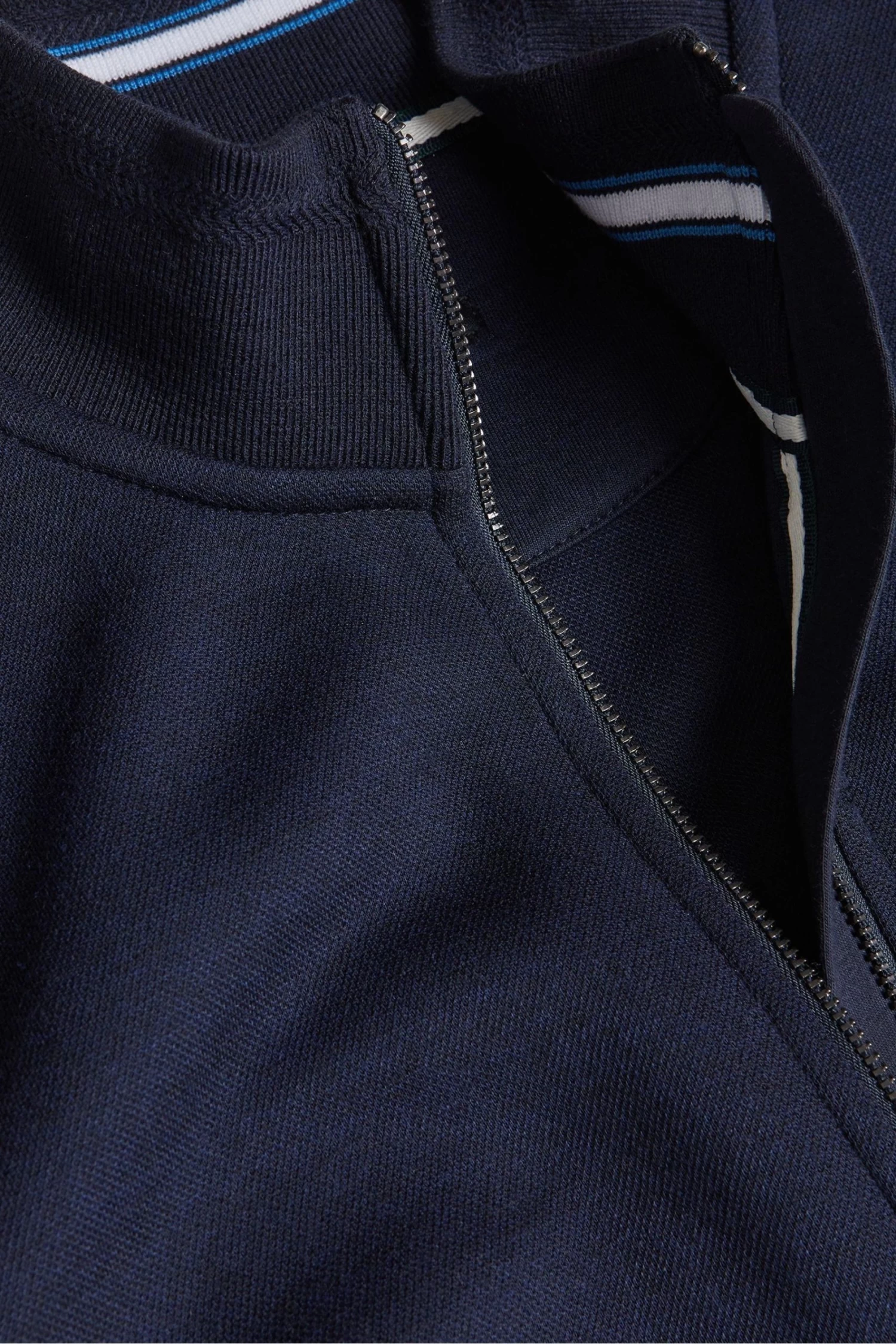 Ted Baker Blue Tymos Long Sleeved Regular Fit Zip Through Sweatshirt - Image 5