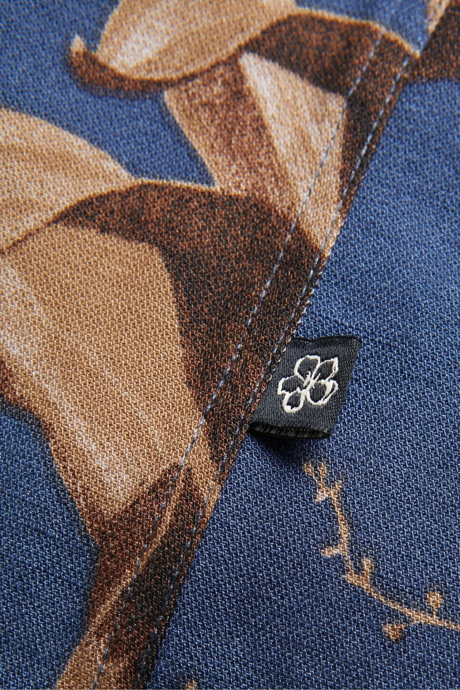 Ted Baker Blue Belmar Short Sleeve Linen Blend Floral Shirt - Image 5