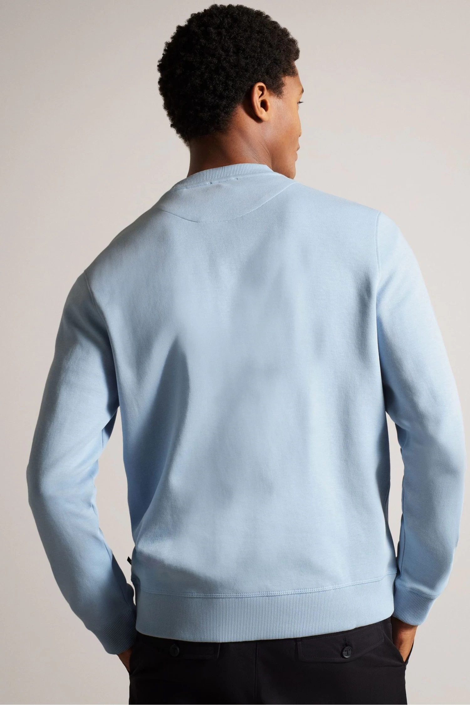 Ted Baker Blue Pitney Long Sleeved Regular Embroidered Sweatshirt - Image 2