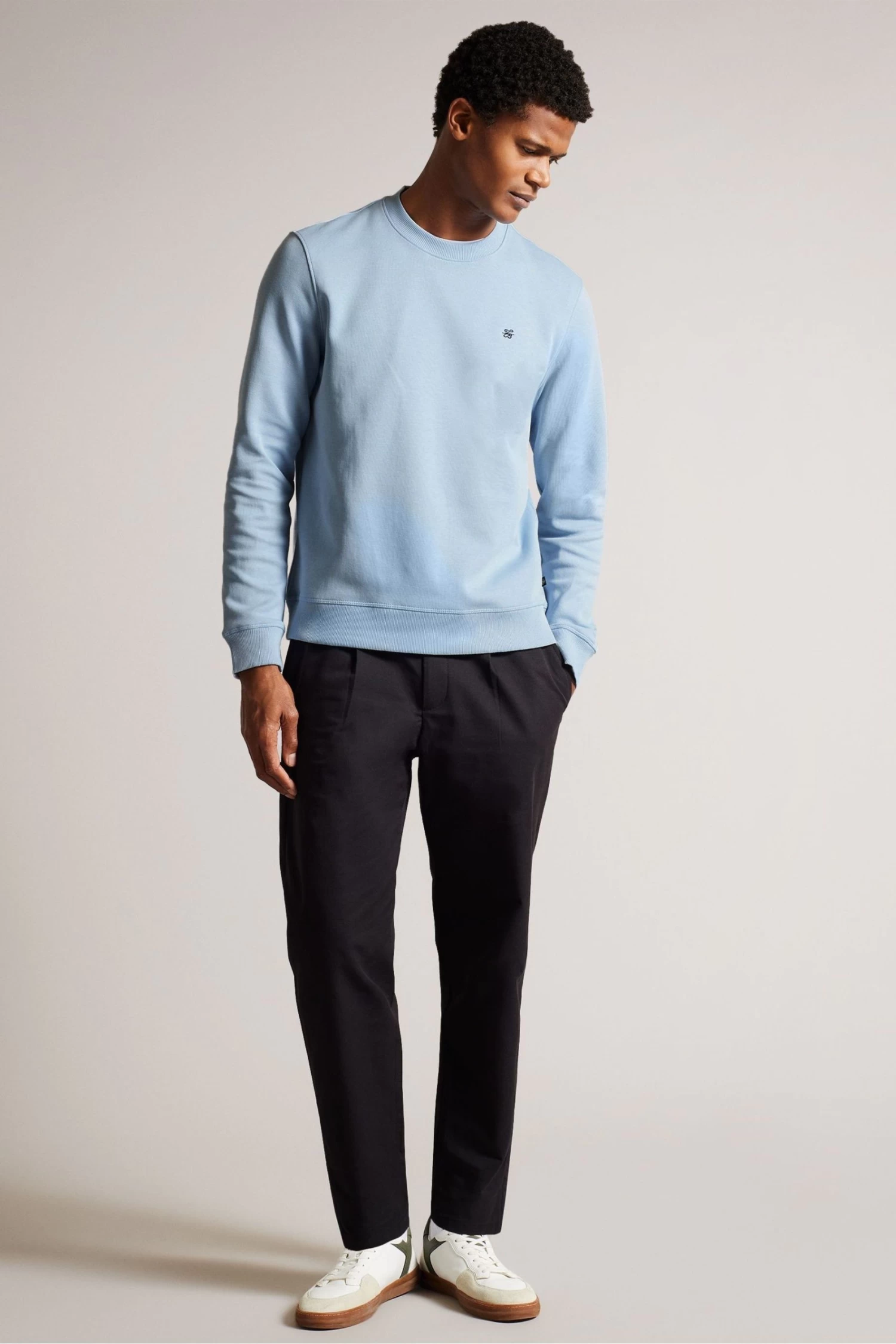 Ted Baker Blue Pitney Long Sleeved Regular Embroidered Sweatshirt - Image 3