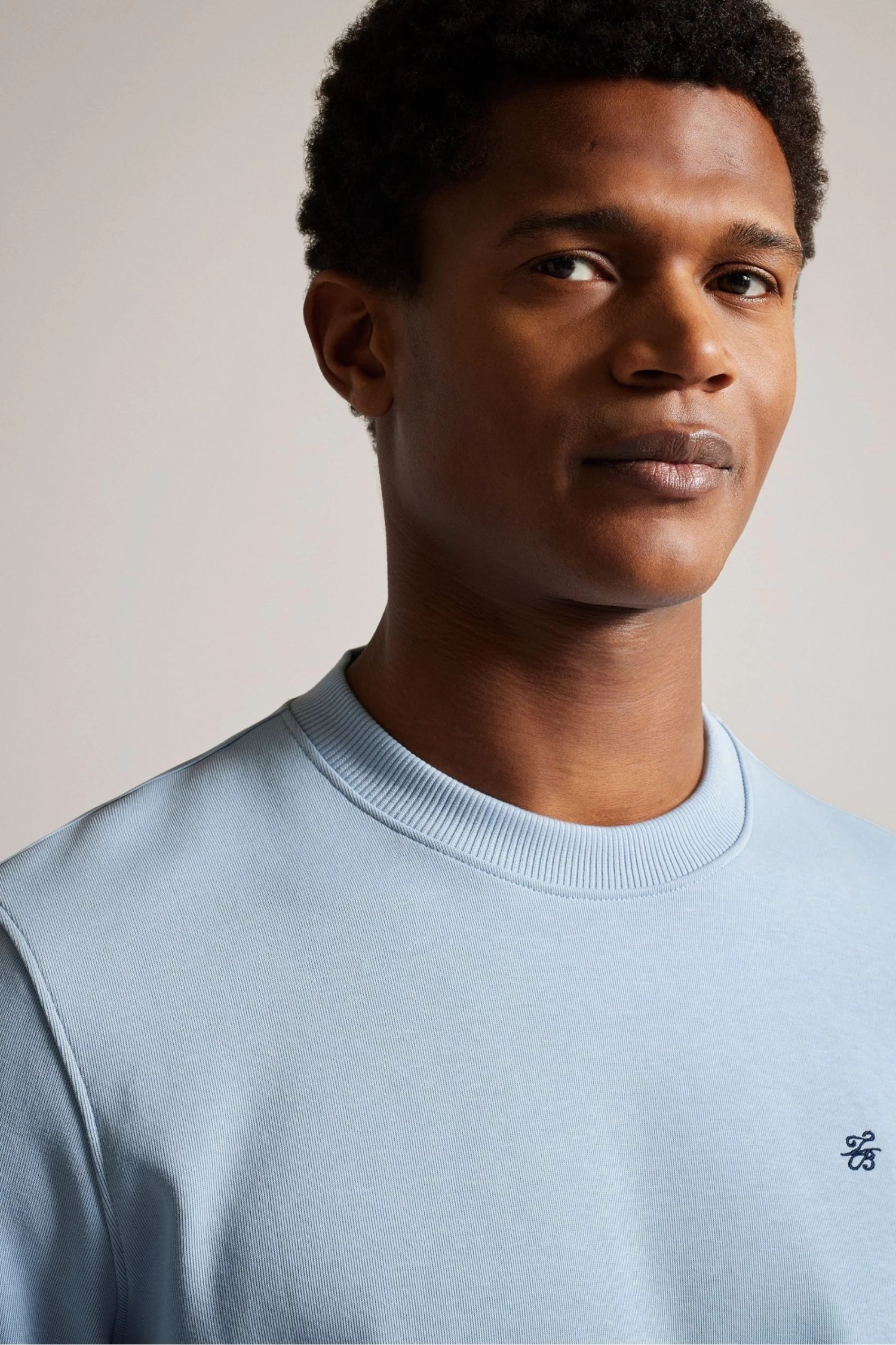 Ted Baker Blue Pitney Long Sleeved Regular Embroidered Sweatshirt - Image 4