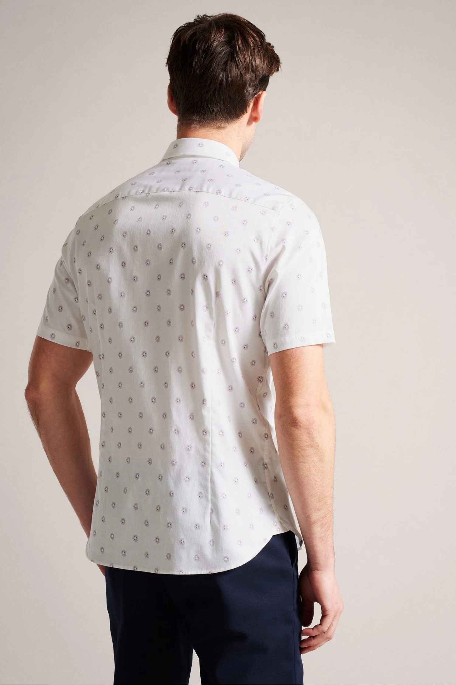 Ted Baker Kymsho White Short Sleeve Ditsy Floral Shirt - Image 2