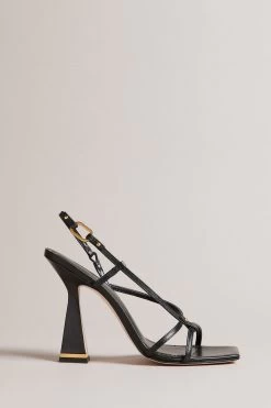 Ted Baker Cayena Black Strappy Heeled - 90mm Sandals