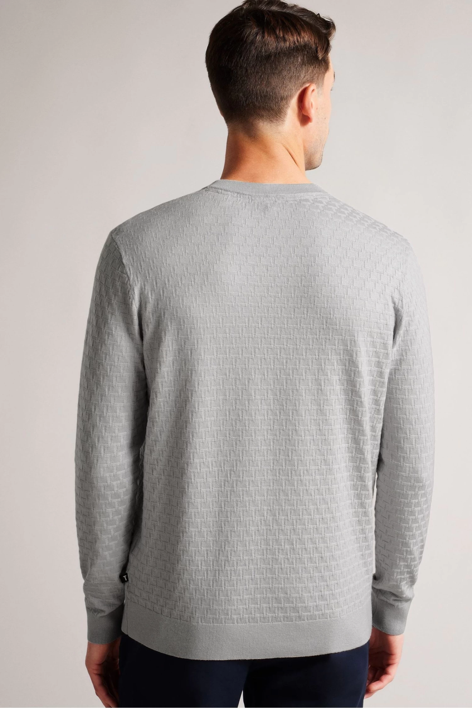 Ted Baker Grey Dartell Long Sleeved Regular T Stitched Crew Neck T-Shirt - Image 2