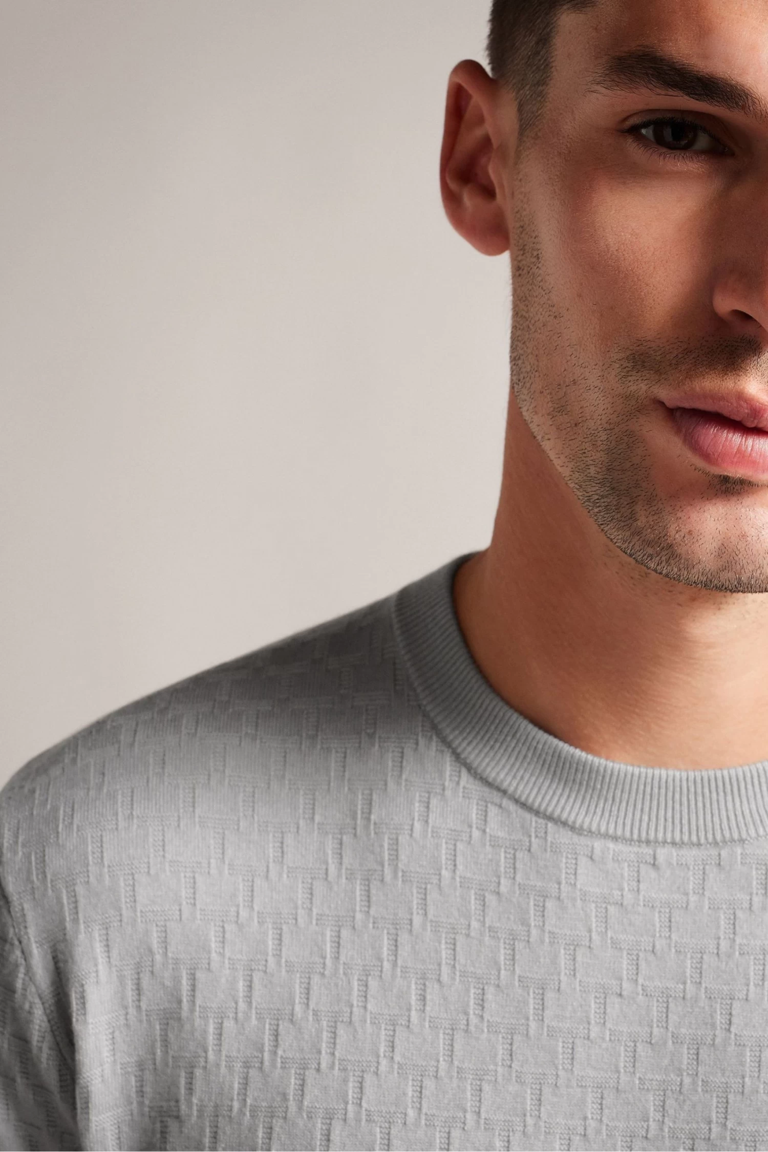 Ted Baker Grey Dartell Long Sleeved Regular T Stitched Crew Neck T-Shirt - Image 4