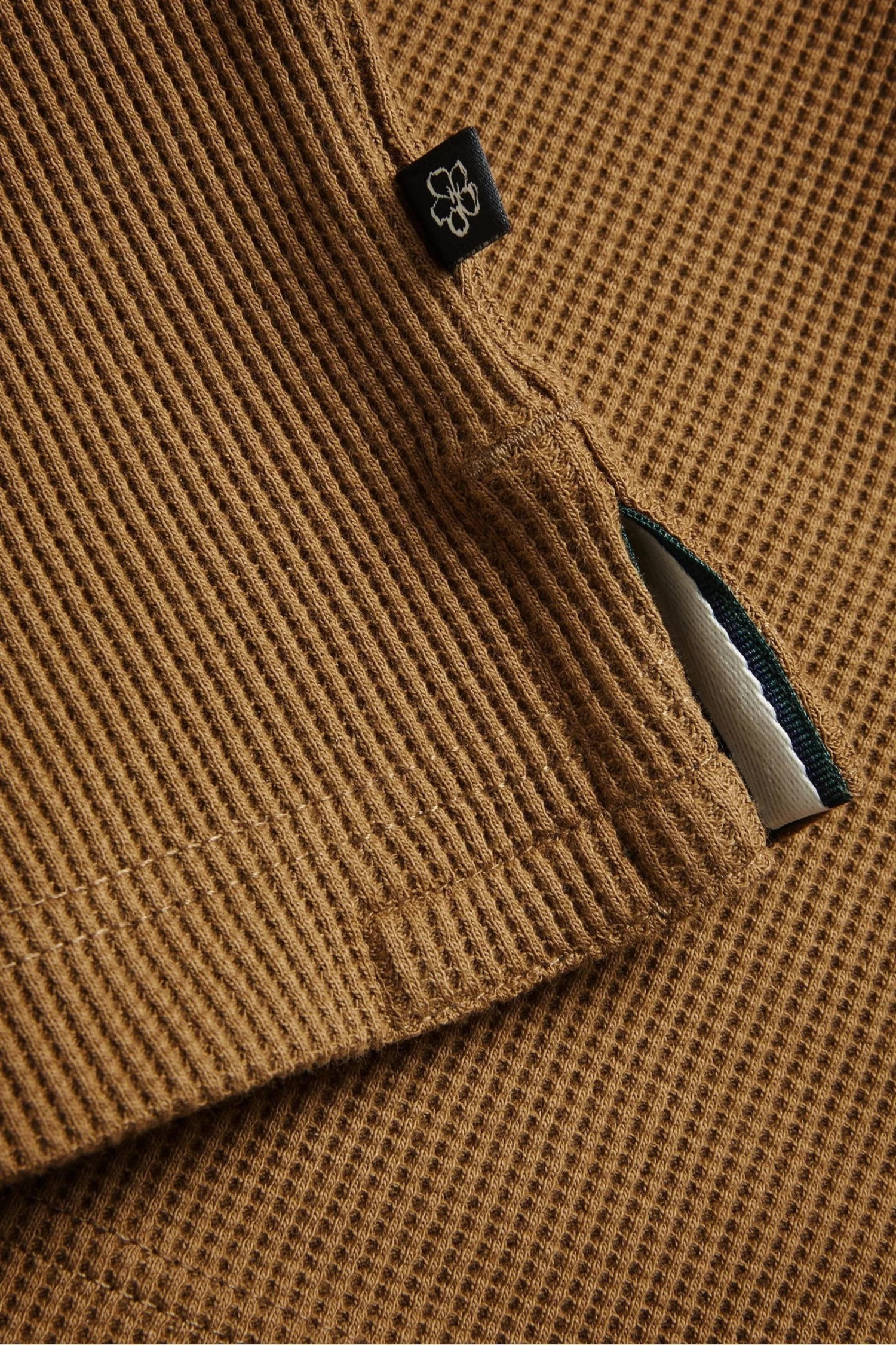 Ted Baker Natural Bute Short Sleeved Regular Fit Textured Polo - Image 5