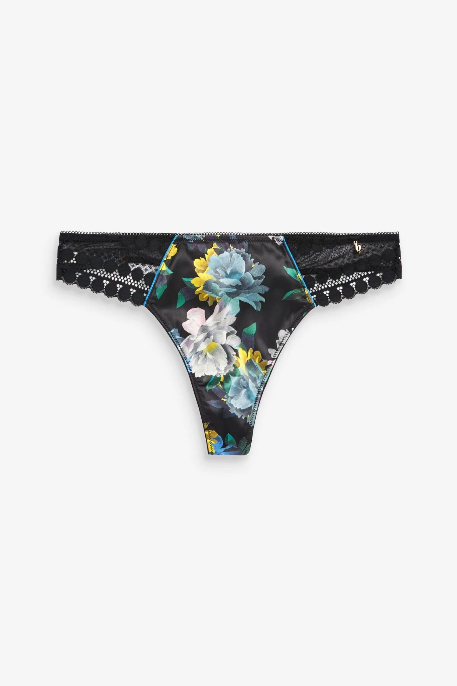 B By Ted Baker Black Floral Thong - Image 5