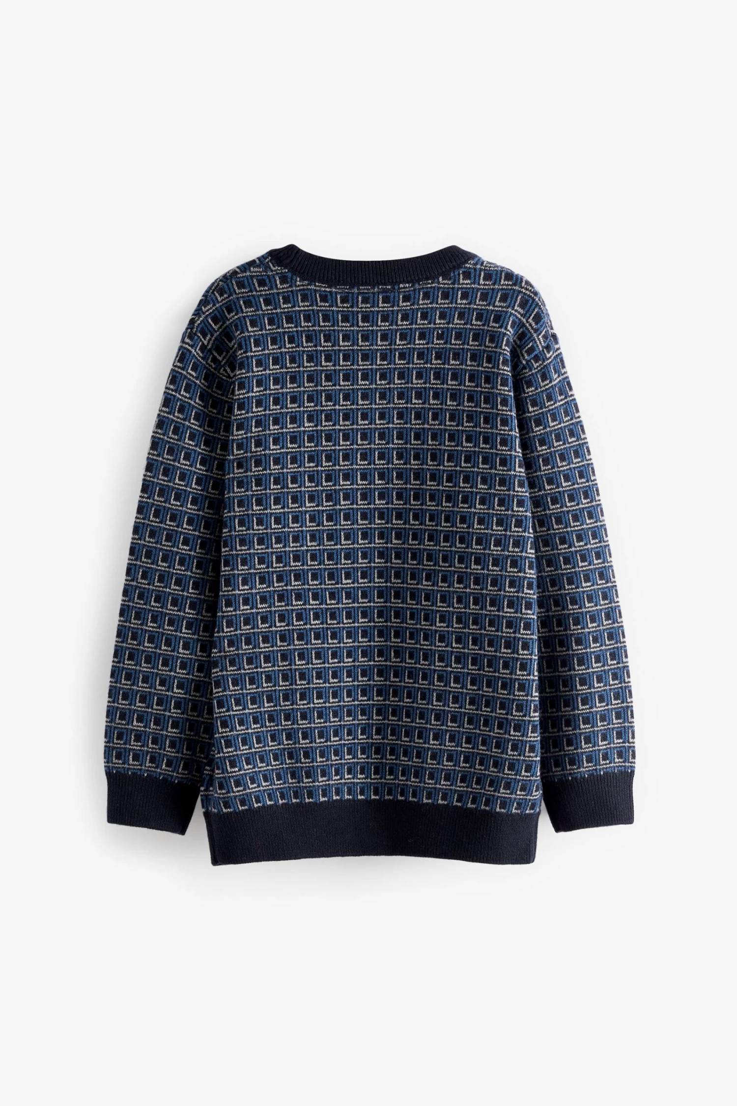 Baker By Ted Baker Navy Geometric Jumper - Image 6