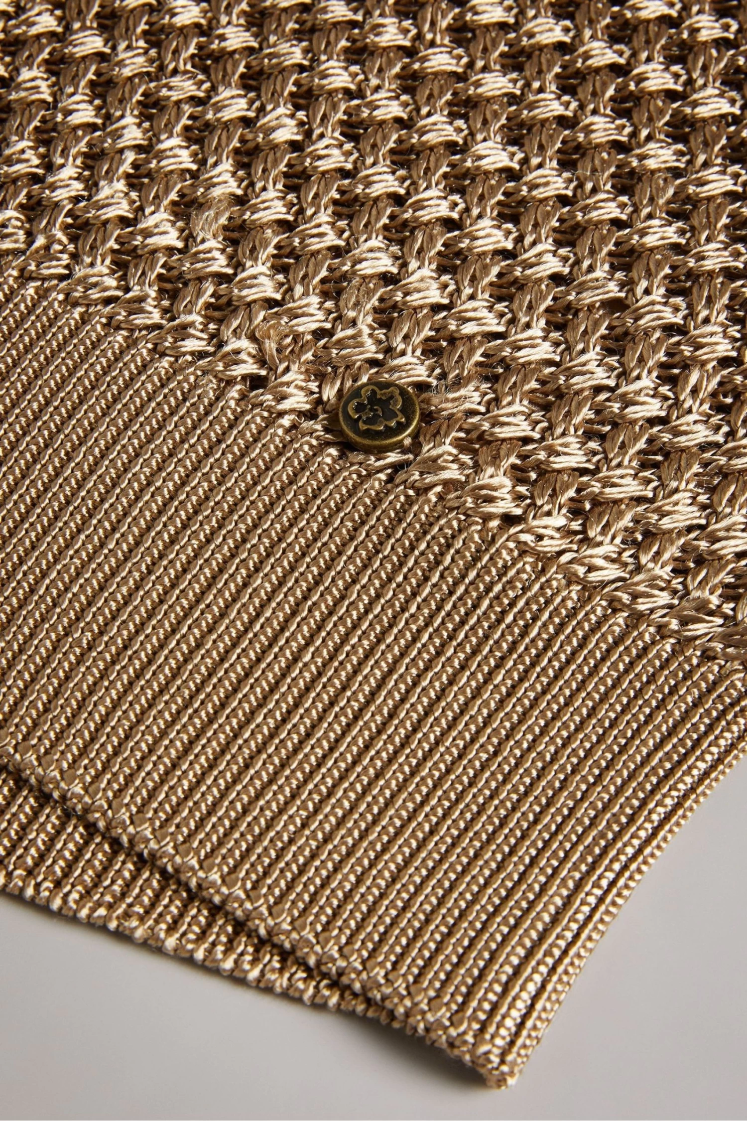 Ted Baker Abaly Basket Stitch Seeveless Brown Top - Image 5