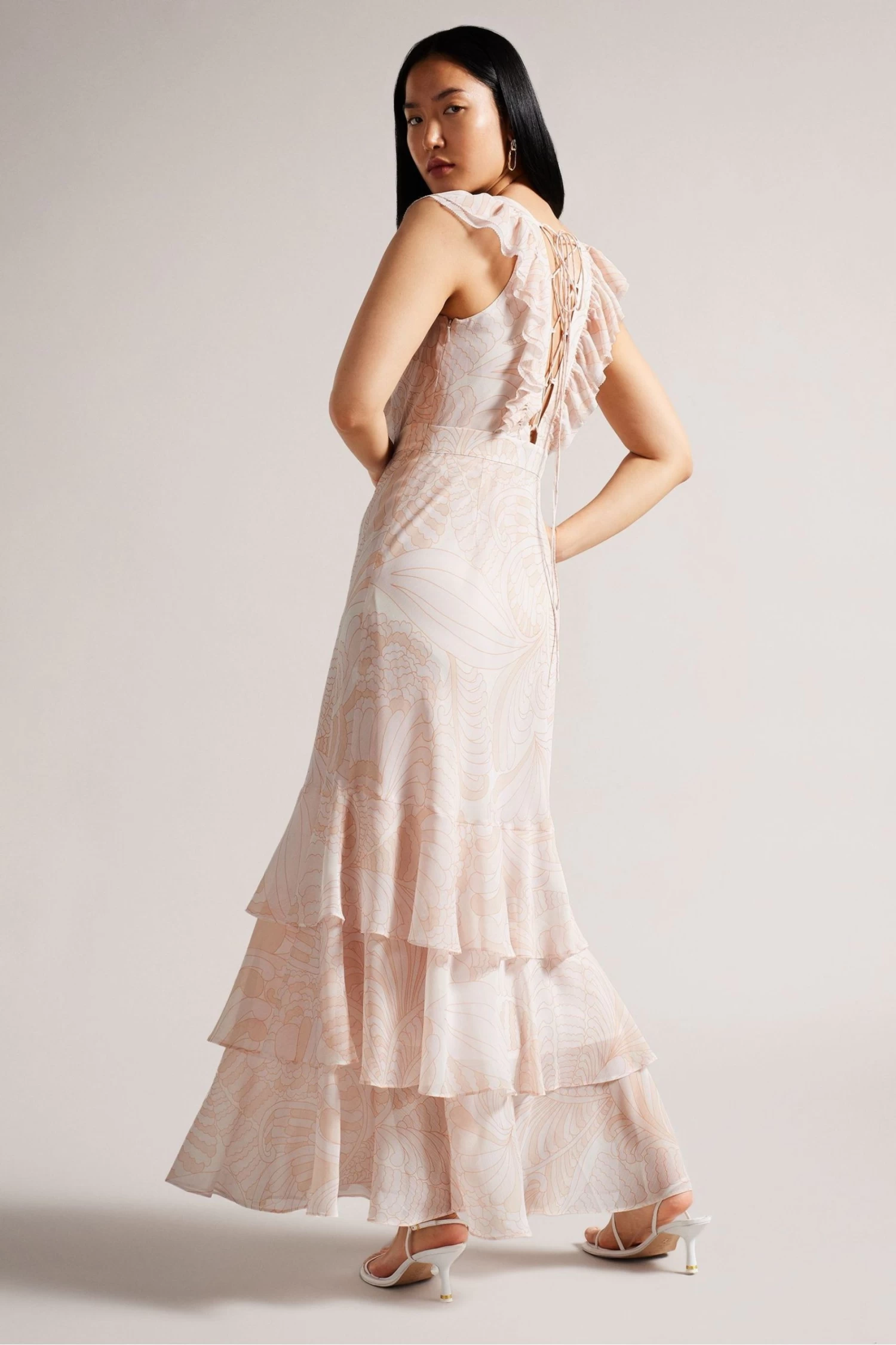 Ted Baker Sheriil Nude Ruffle Detail Maxi Dress - Image 2