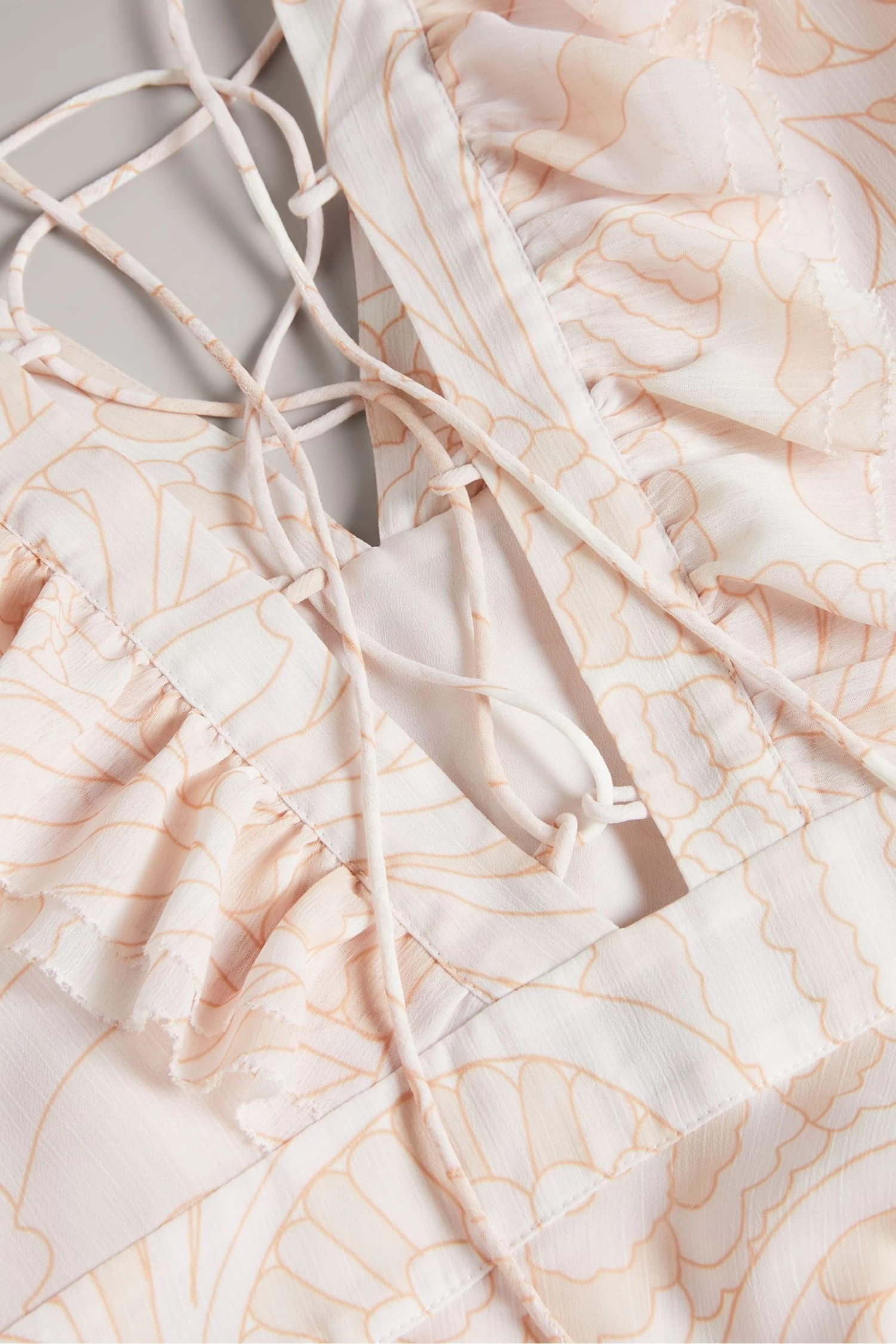 Ted Baker Sheriil Nude Ruffle Detail Maxi Dress - Image 4