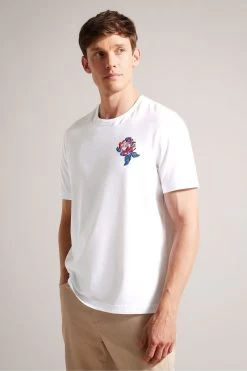 Ted Baker Nation Short Sleeve Coronation Themed White T-Shirt