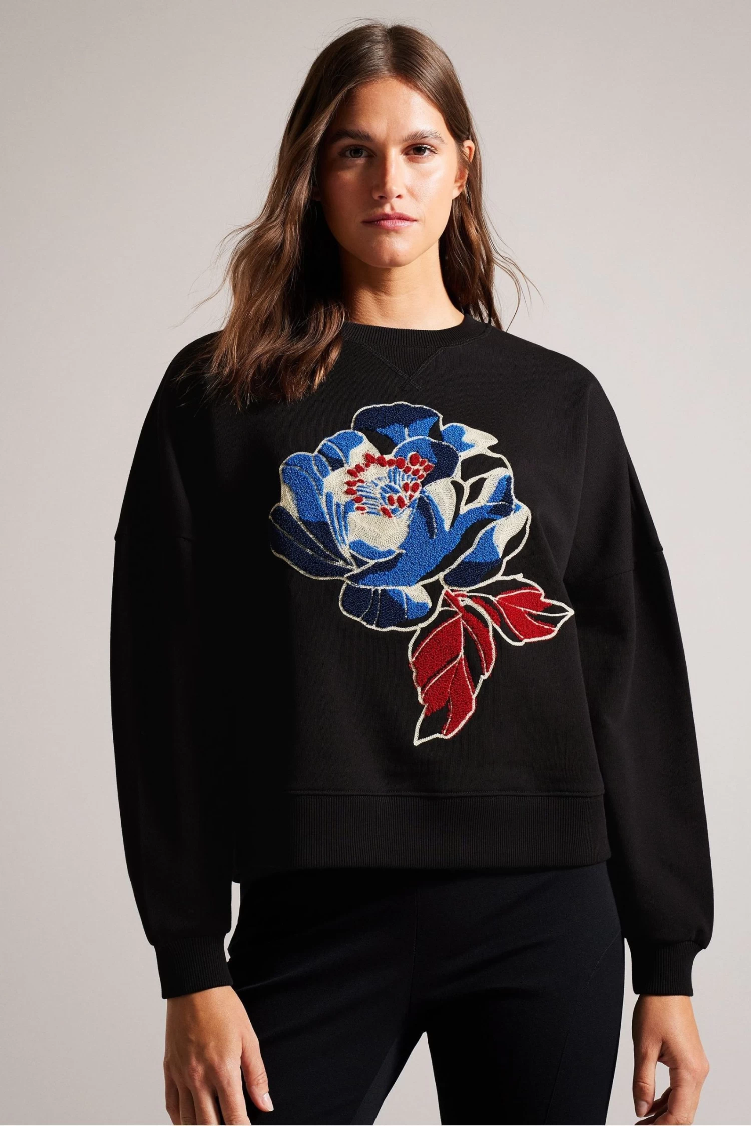 Ted Baker Danella Graphic Black Sweatshirt