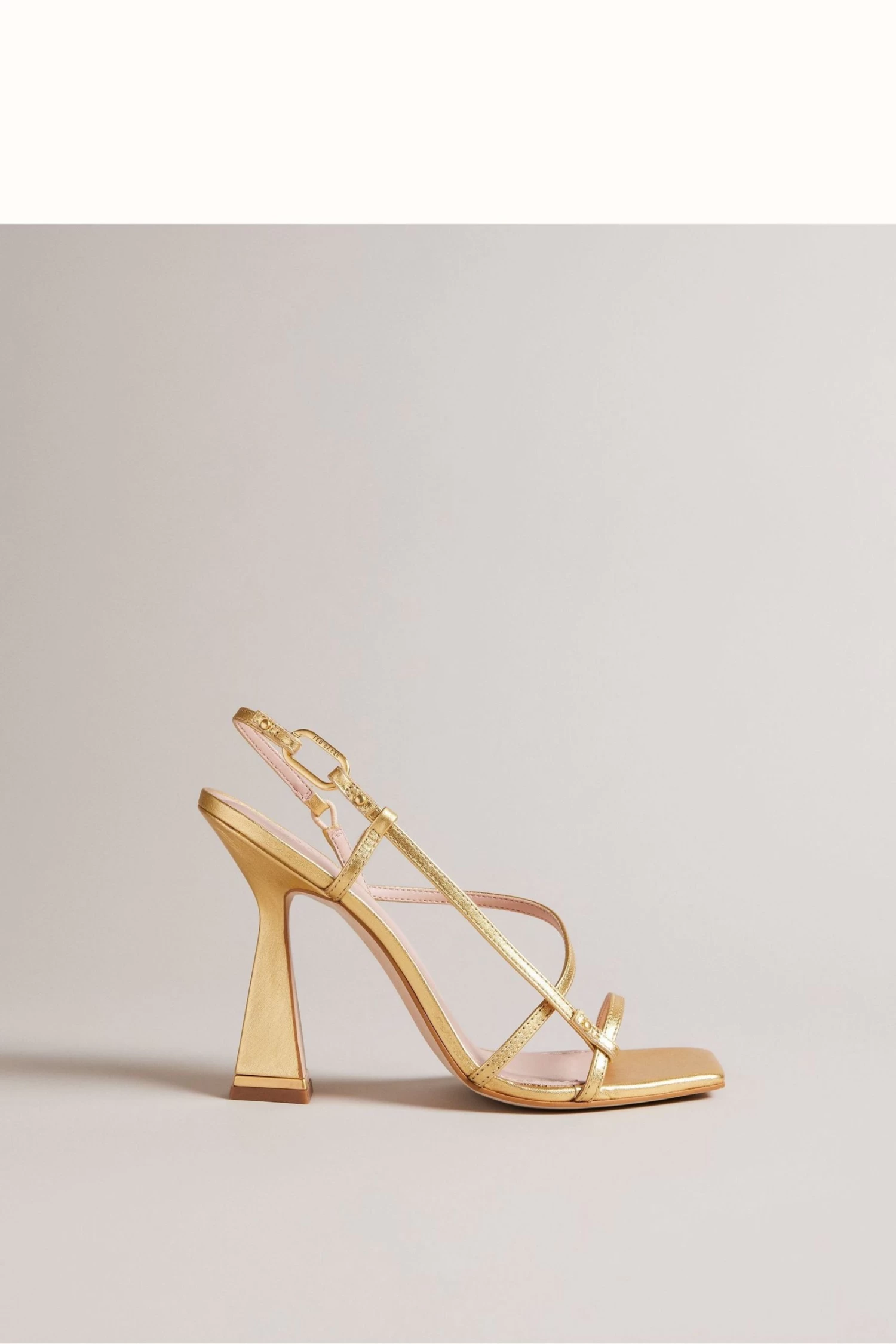 Ted Baker Gold Cayena Strappy Heeled Sandals