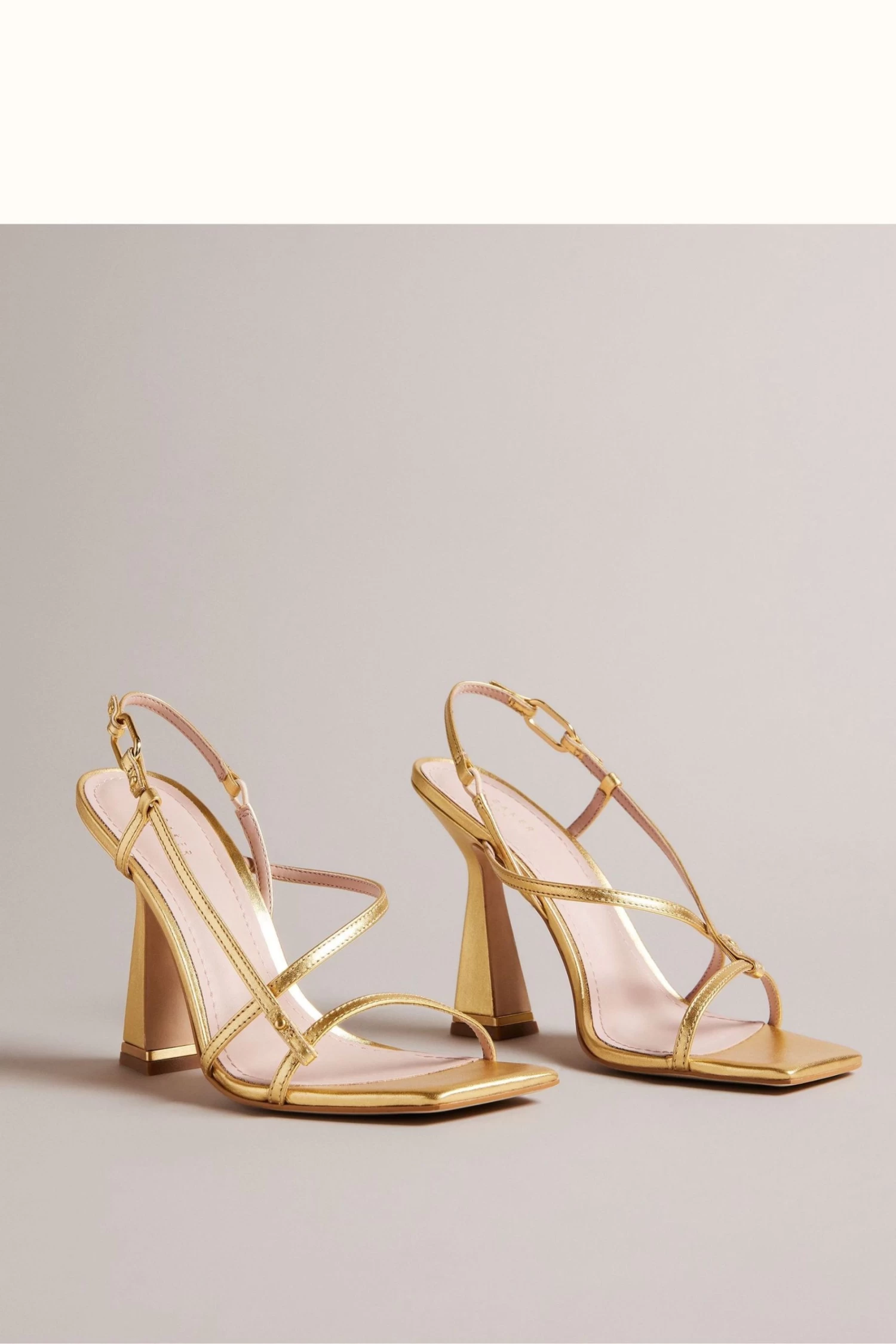 Ted Baker Gold Cayena Strappy Heeled Sandals - Image 2