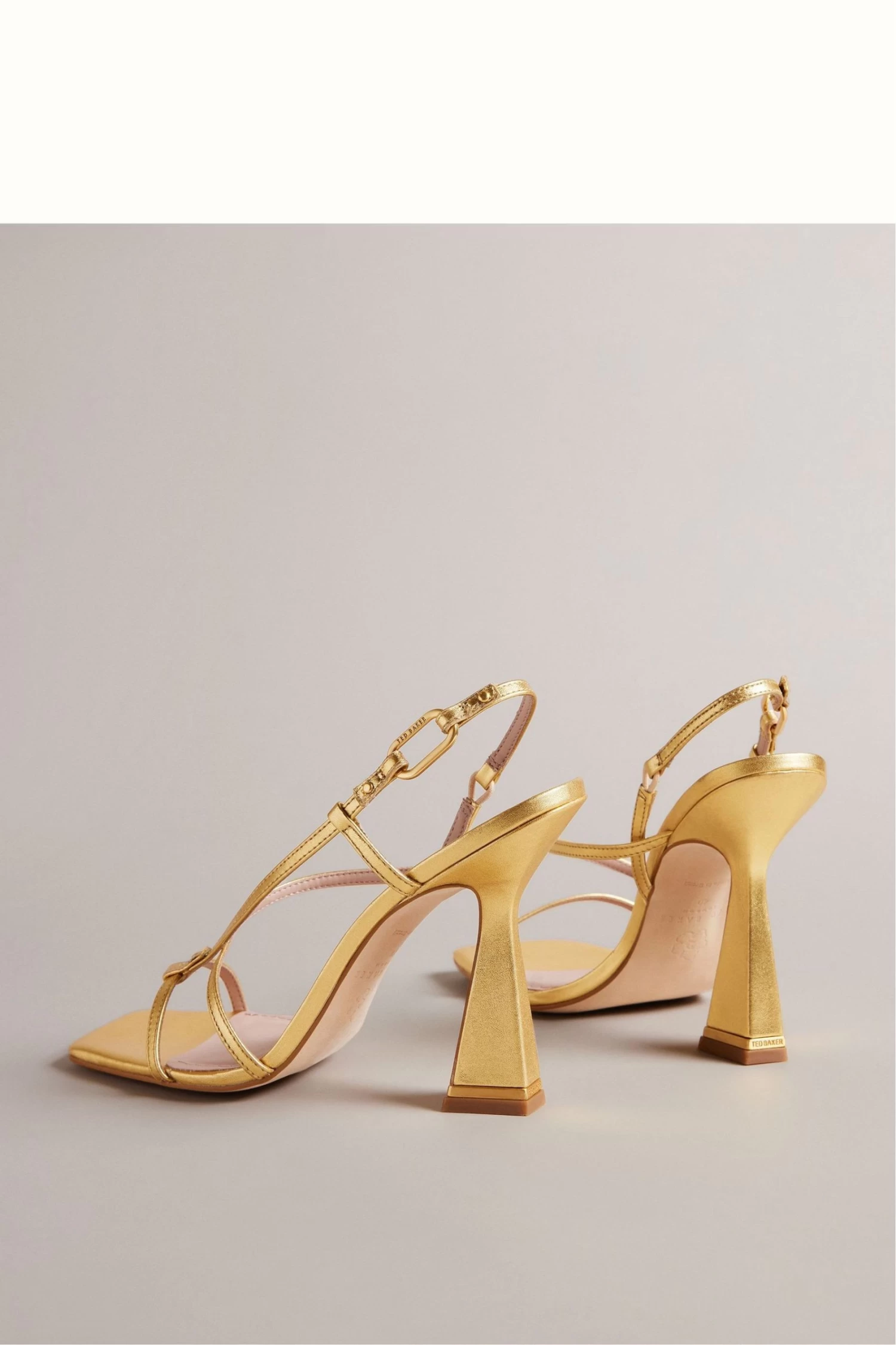Ted Baker Gold Cayena Strappy Heeled Sandals - Image 3